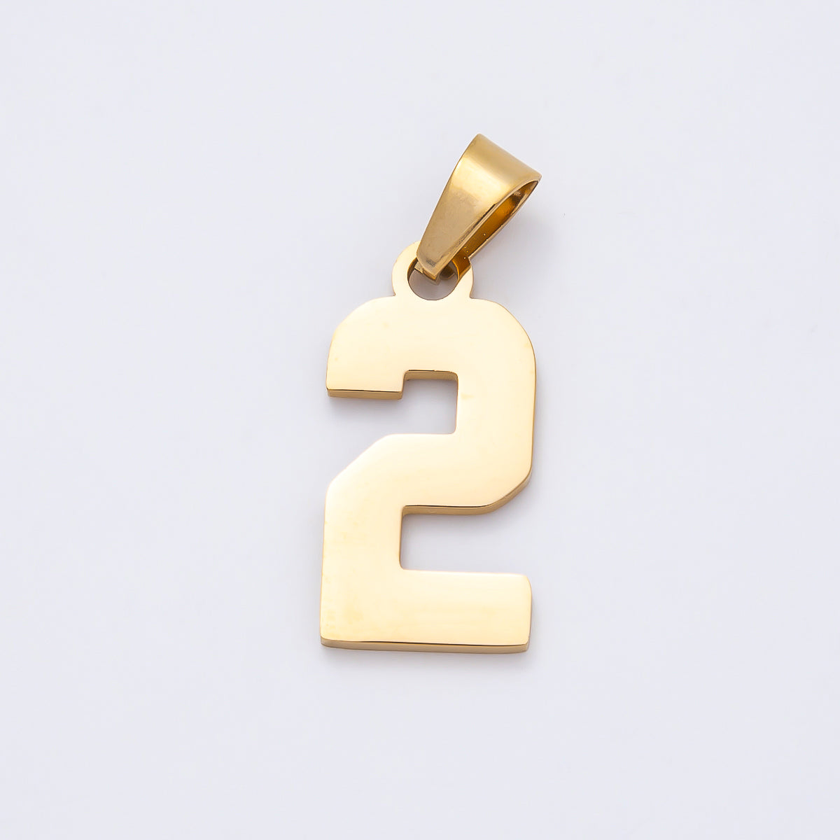 PVD Stainless Steel 23mm Sport Jersey Varsity Number Pendant | Charms-00981 ~ Charms-00990