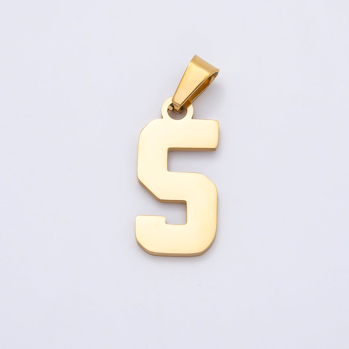 PVD Stainless Steel 23mm Sport Jersey Varsity Number Pendant | Charms-00981 ~ Charms-00990