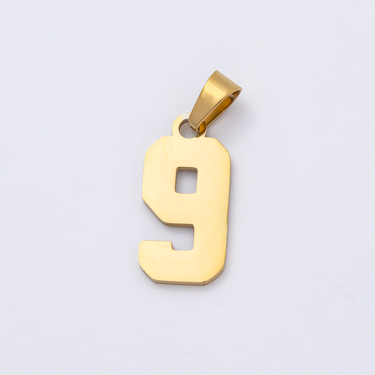 PVD Stainless Steel 23mm Sport Jersey Varsity Number Pendant | Charms-00981 ~ Charms-00990