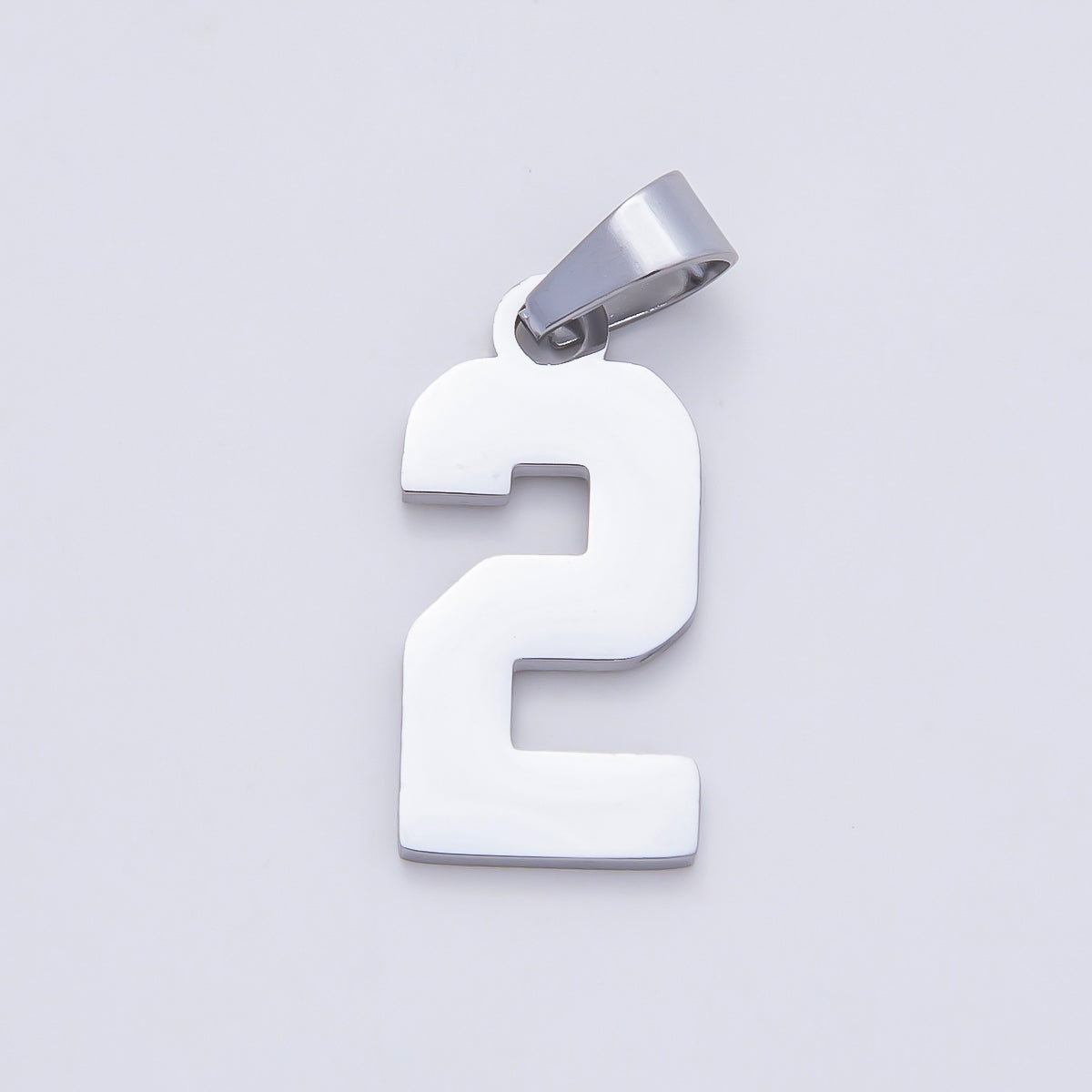 Stainless Steel 23mm Sport Jersey Varsity Number Pendant | Charms-00991 ~ Charms-01000