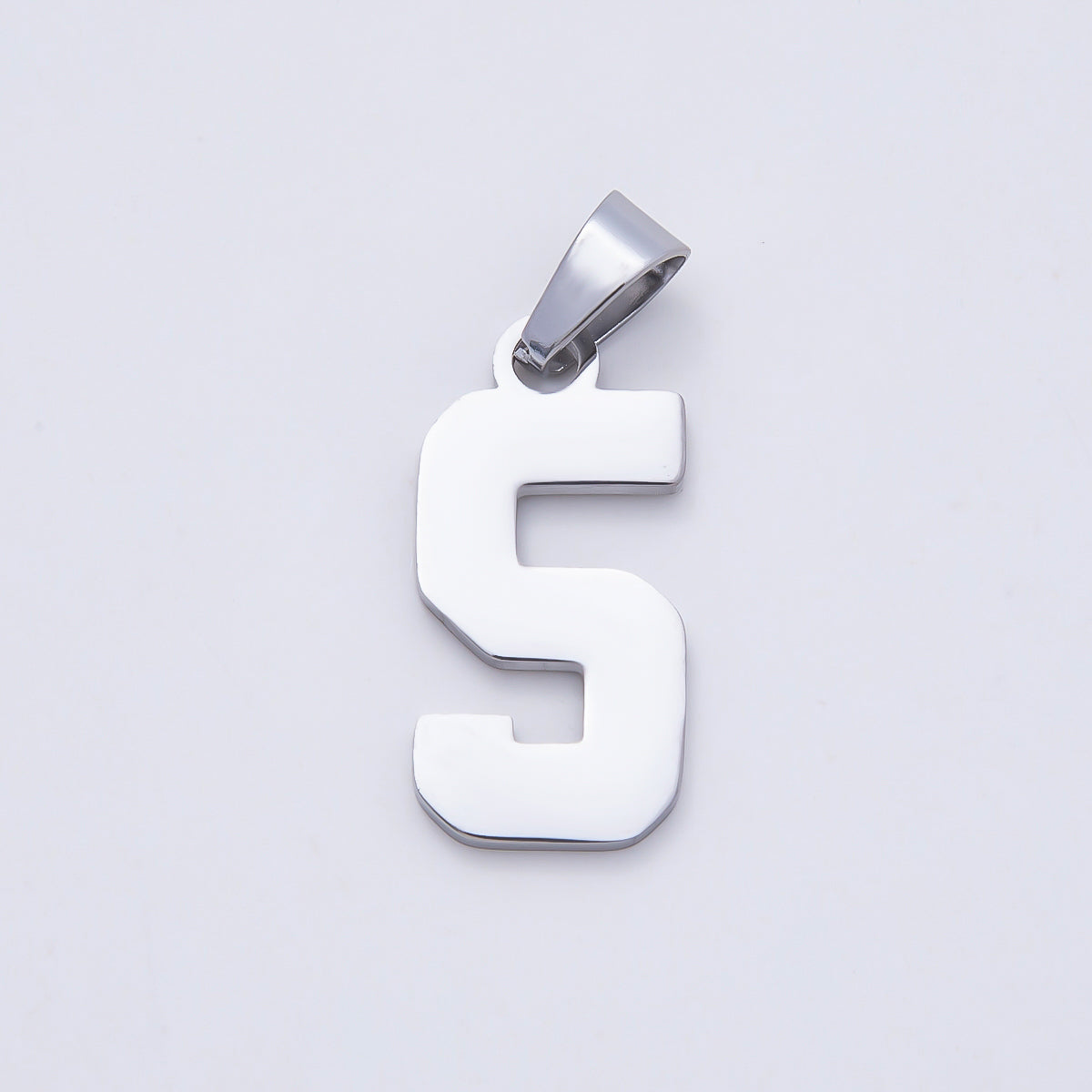 Stainless Steel 23mm Sport Jersey Varsity Number Pendant | Charms-00991 ~ Charms-01000