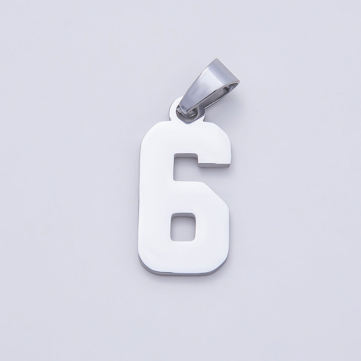 Stainless Steel 23mm Sport Jersey Varsity Number Pendant | Charms-00991 ~ Charms-01000