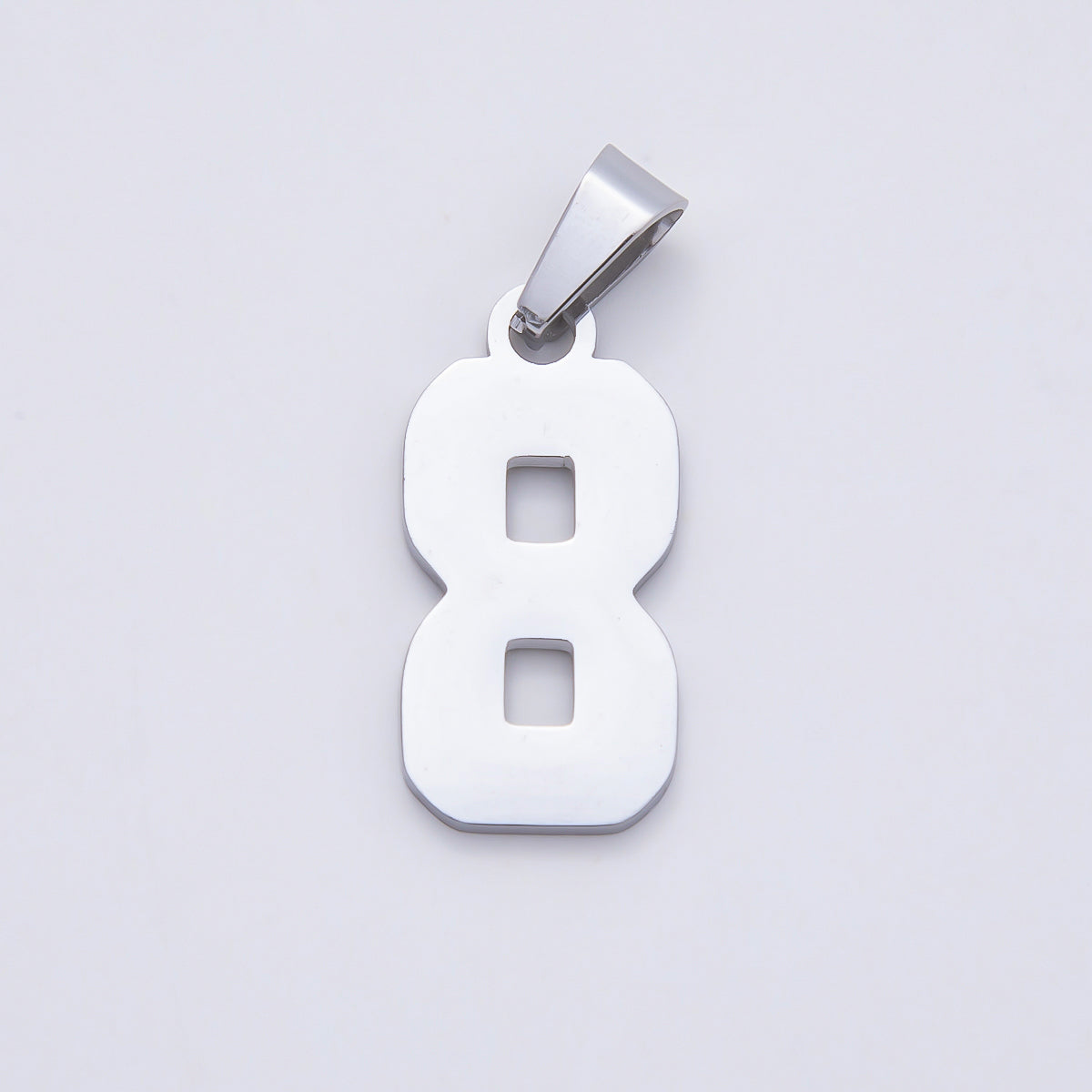 Stainless Steel 23mm Sport Jersey Varsity Number Pendant | Charms-00991 ~ Charms-01000
