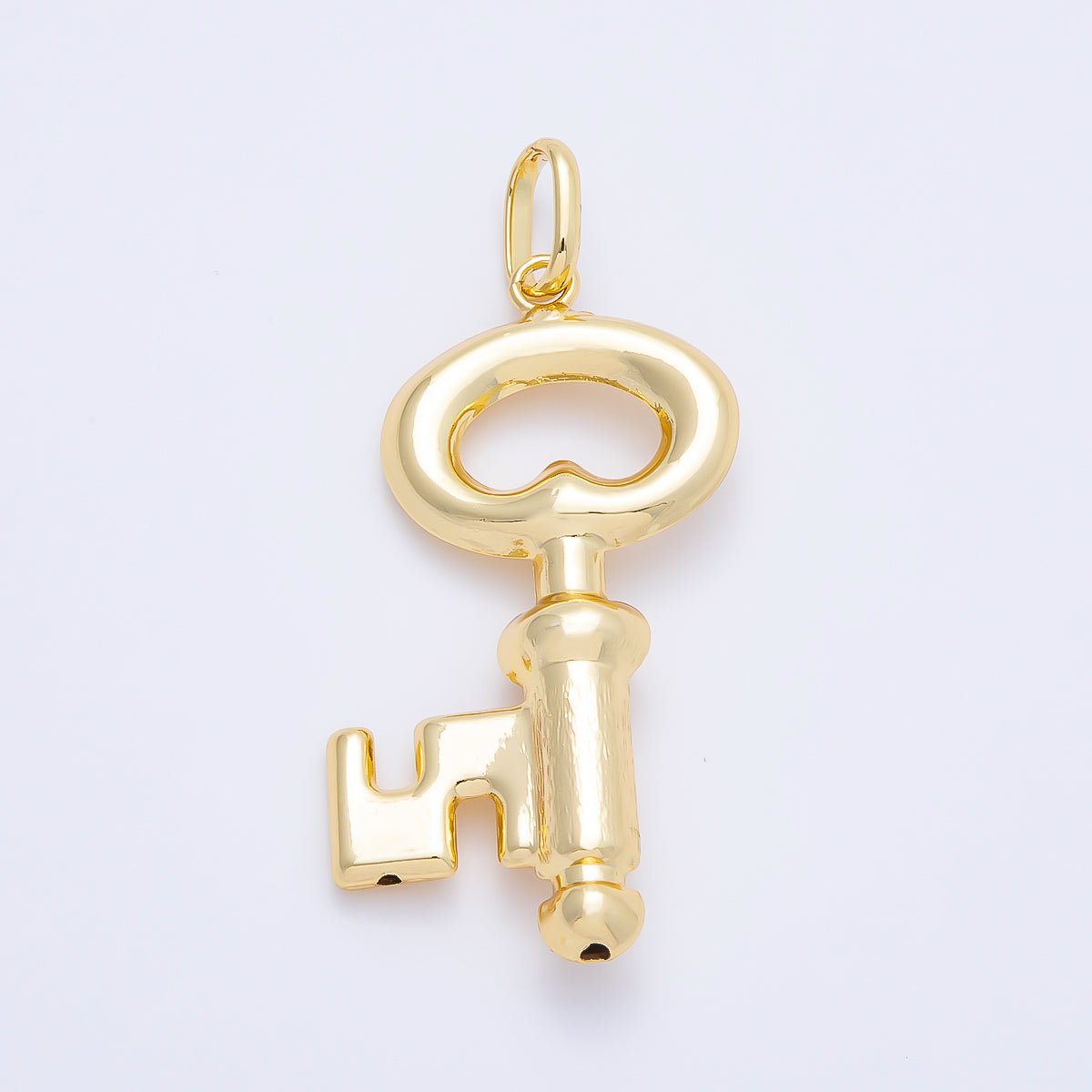 16K Gold Filled 55mm Minimalist Key Lock Pendant | Charms-01198