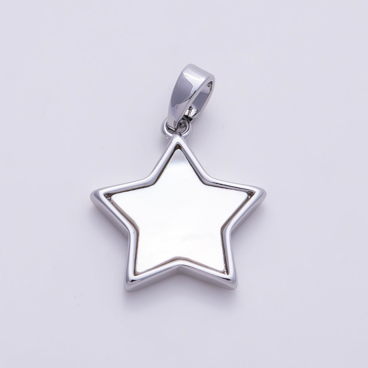 16K Gold Filled 10mm Shell Pearl Celestial Star Charm in Gold & Silver | Charms-01514 Charms-01515