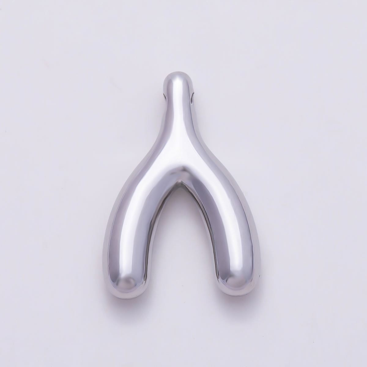 PVD Stainless Steel 18mm Minimalist Lucky Wishbone Pendant in Gold & Silver | Charms-01582 Charms-01583