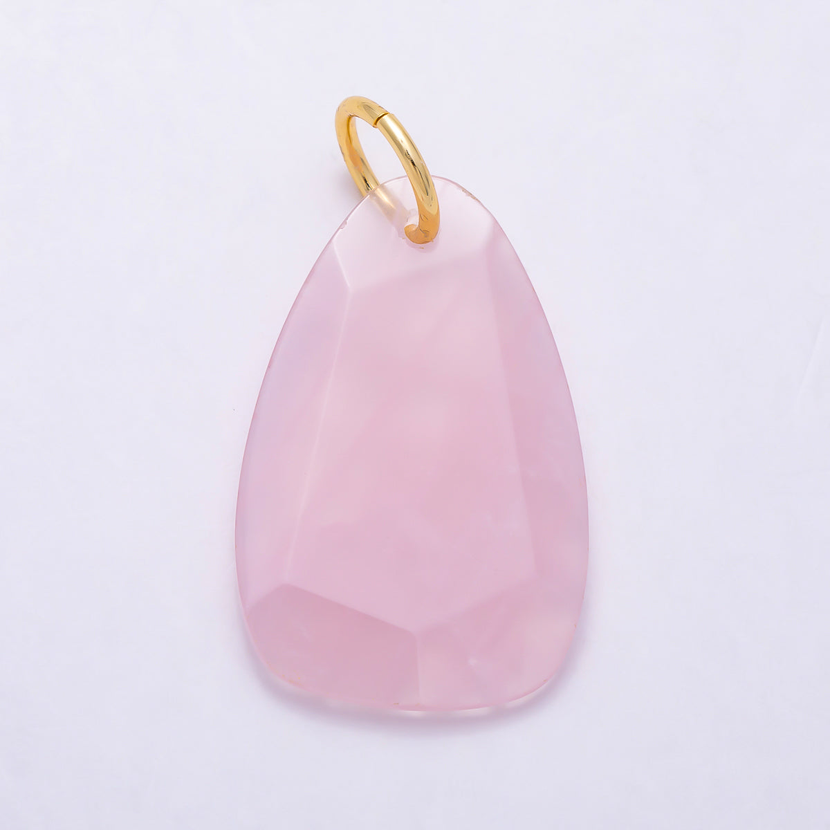 16K Gold Filled 28mm Colorful Organic Teardrop Asymmetric Natural Gemstone Pendant | Charms-01665 - Charms-01667