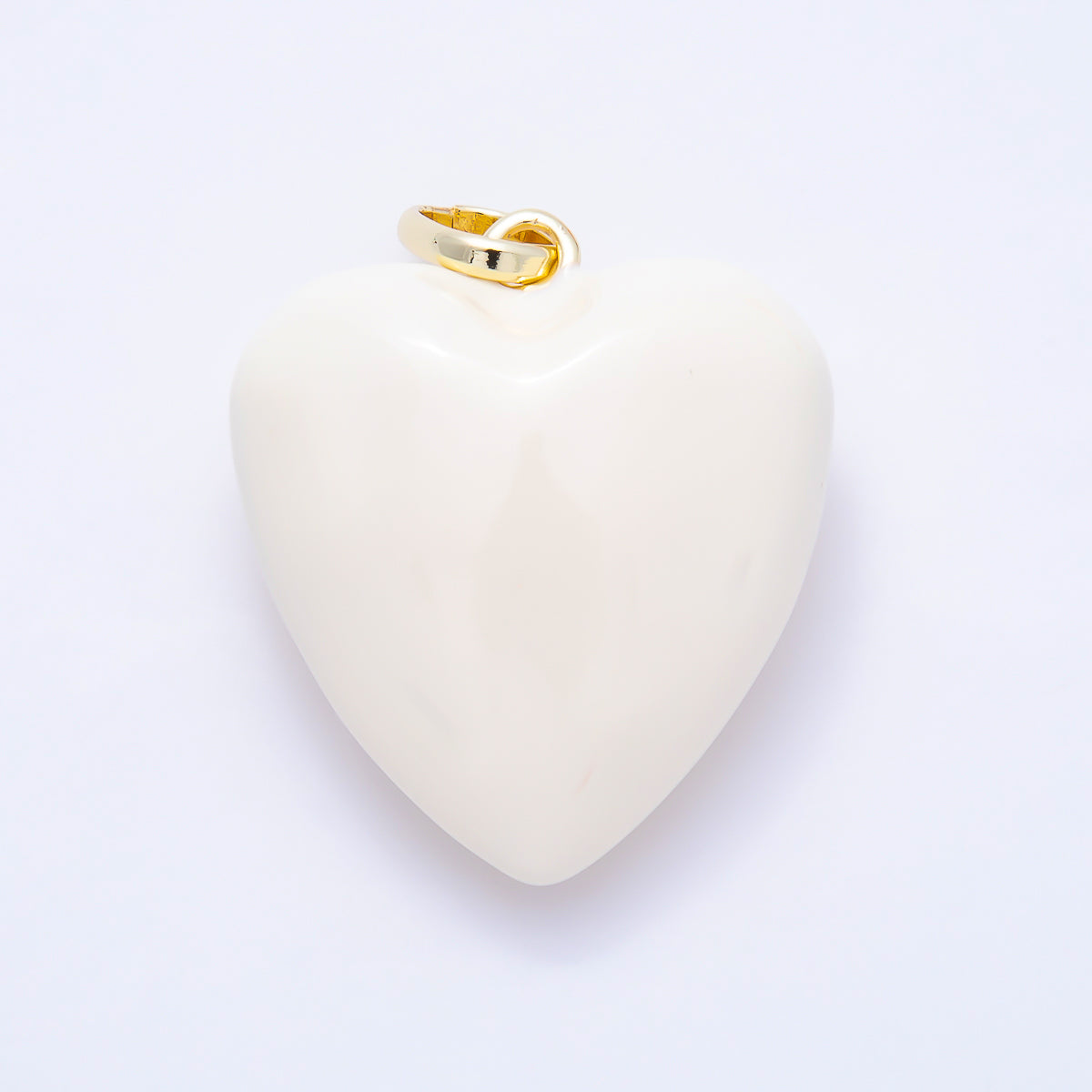 16K Gold Filled 36mm Colorful Glossy Enamel Puffy Heart Pendant | Charms-01668 - Charms-01675