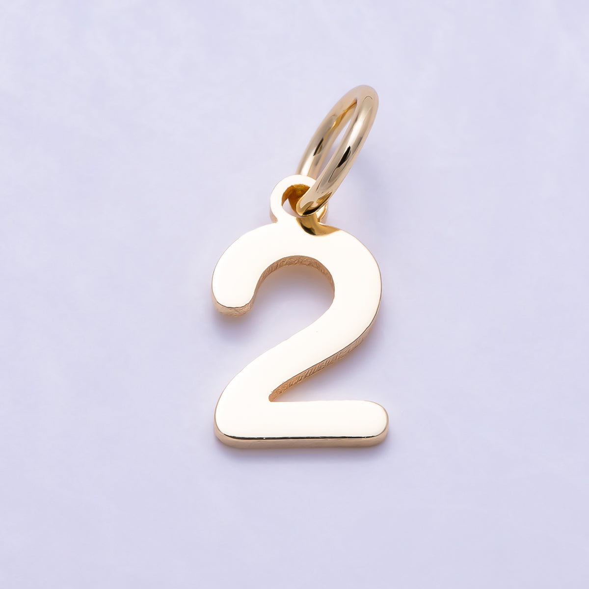 16K Gold Filled 11mm Bold Geometric Number Charm 0-9 | Charms-01736 ~ Charms-01745