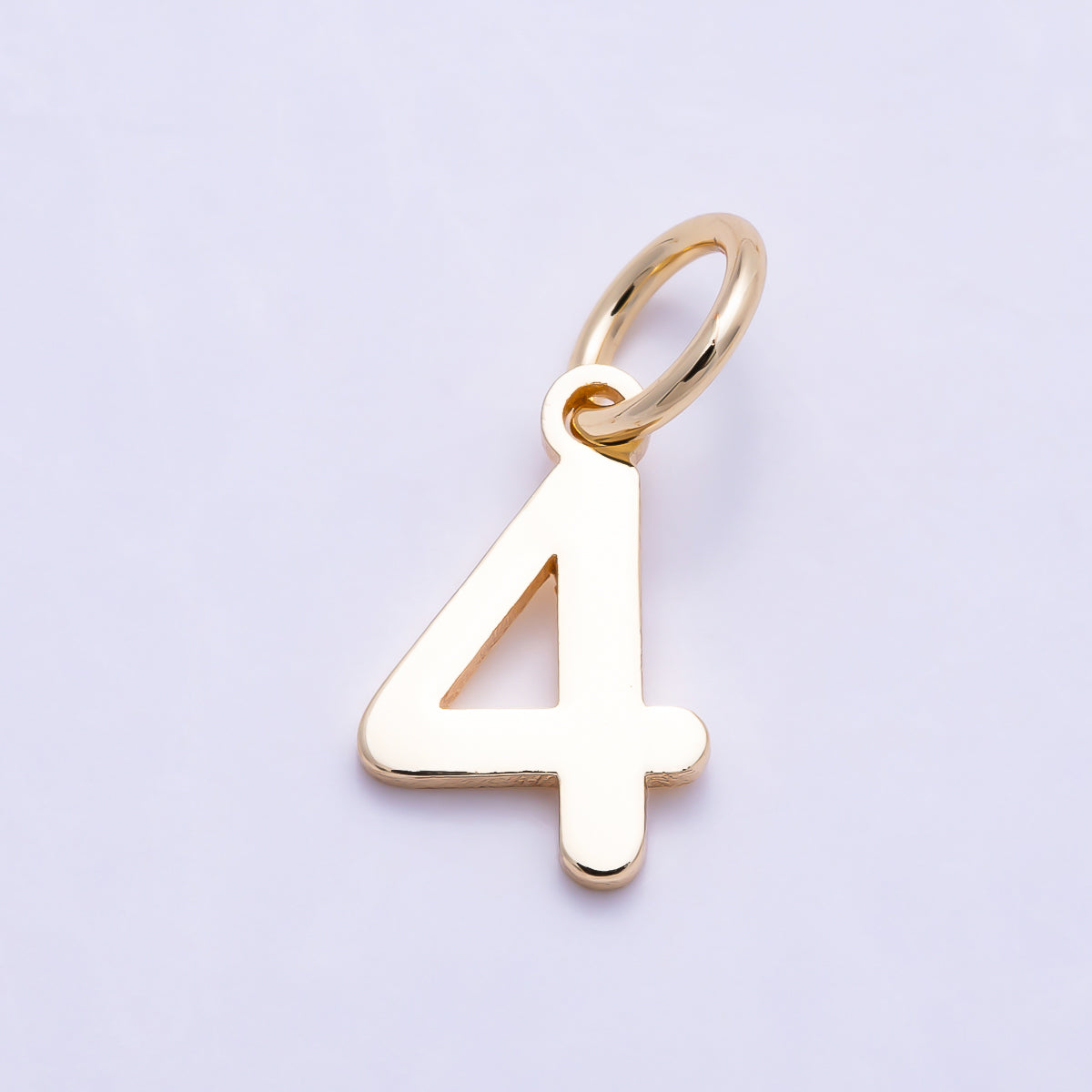 16K Gold Filled 11mm Bold Geometric Number Charm 0-9 | Charms-01736 ~ Charms-01745