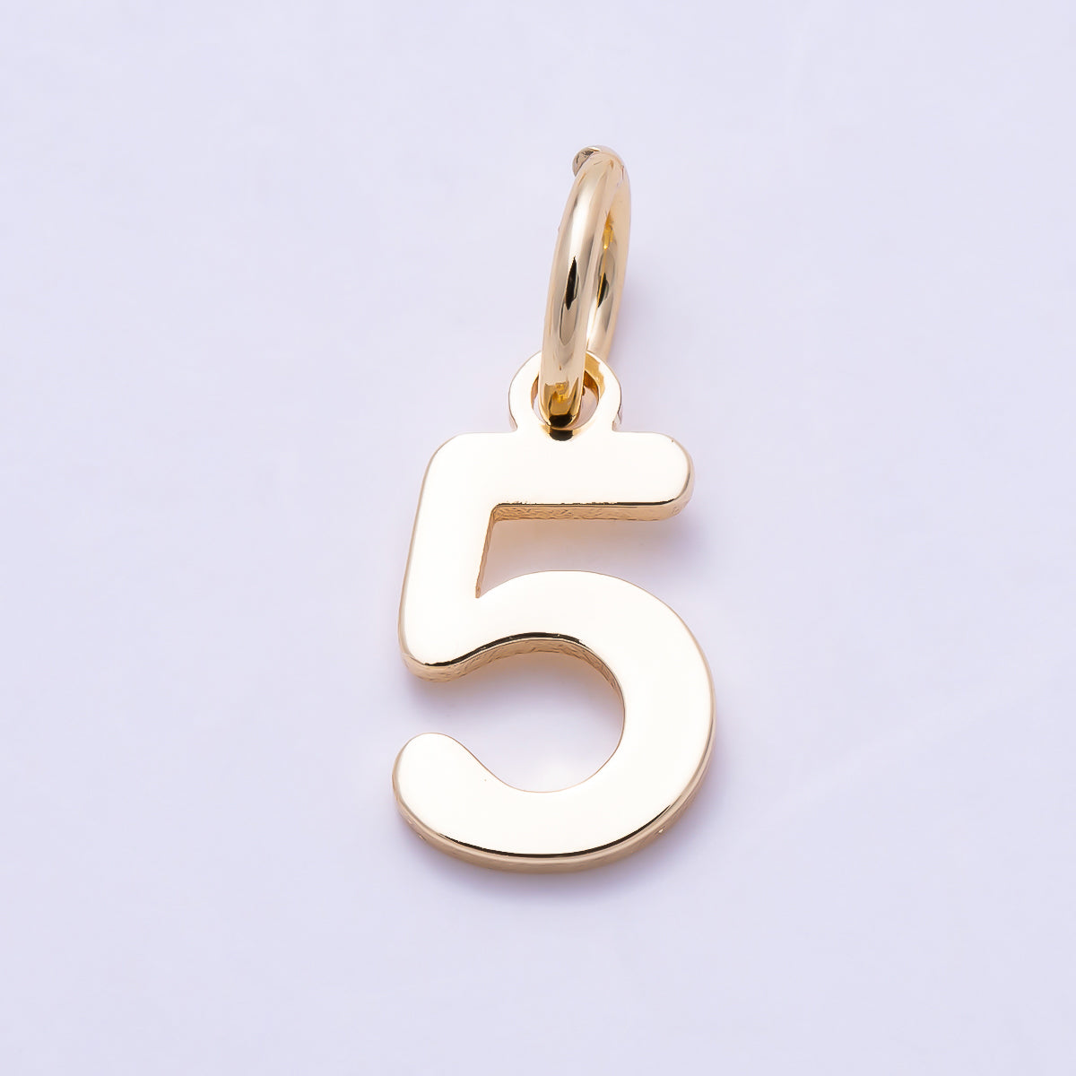 16K Gold Filled 11mm Bold Geometric Number Charm 0-9 | Charms-01736 ~ Charms-01745