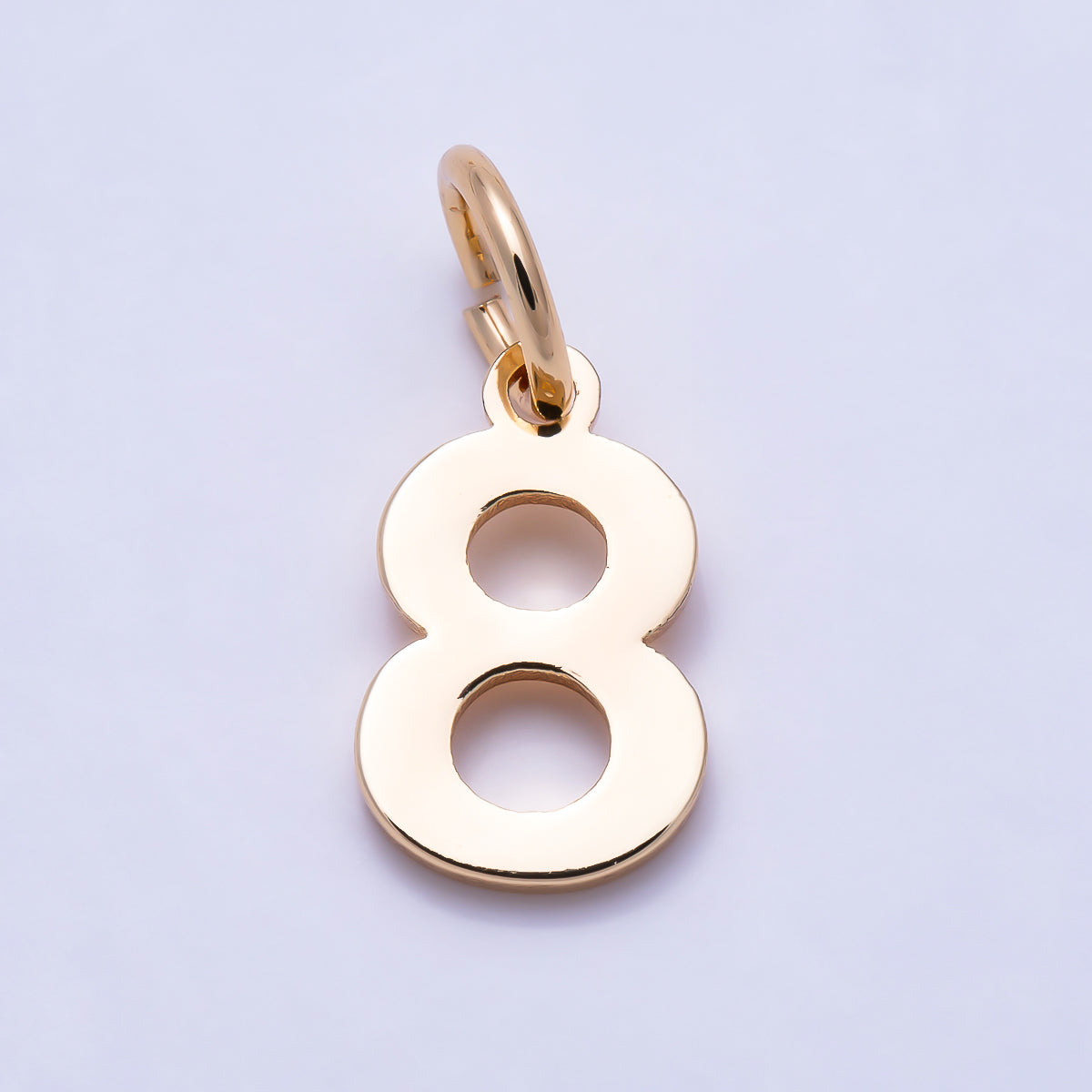 16K Gold Filled 11mm Bold Geometric Number Charm 0-9 | Charms-01736 ~ Charms-01745