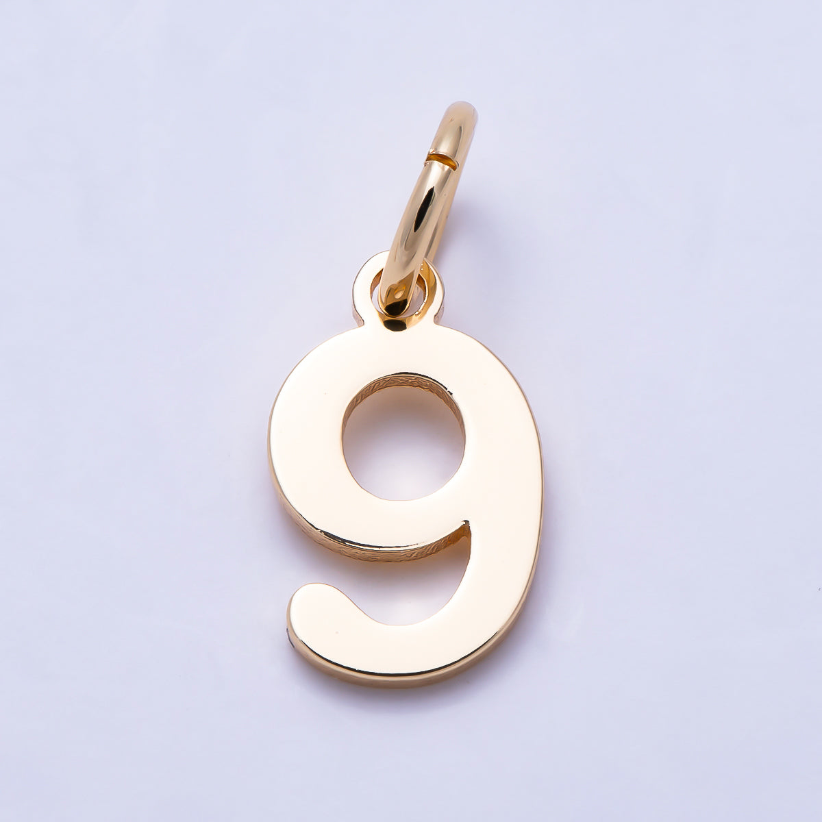 16K Gold Filled 11mm Bold Geometric Number Charm 0-9 | Charms-01736 ~ Charms-01745