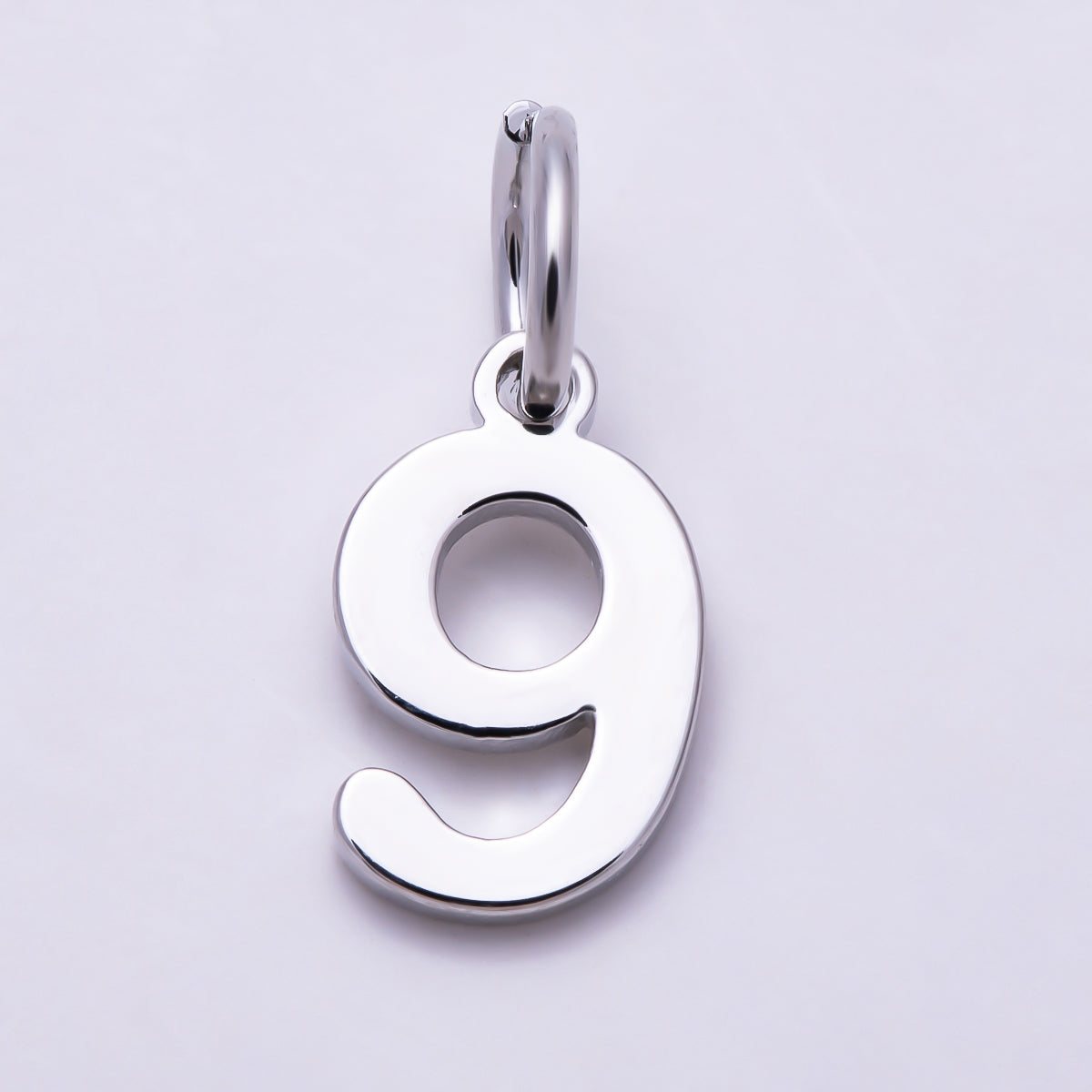 Silver 11mm Bold Geometric Number Charm 0-9 | Charms-01746 ~ Charms-01755