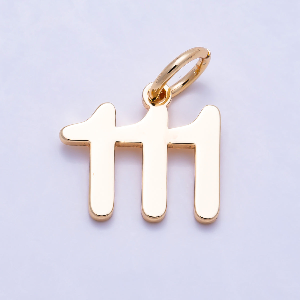 16K Gold Filled 21mm Angel Number 111-999 Triple Digit Charm 0-9 | Charms-01756 ~ Charms-01764