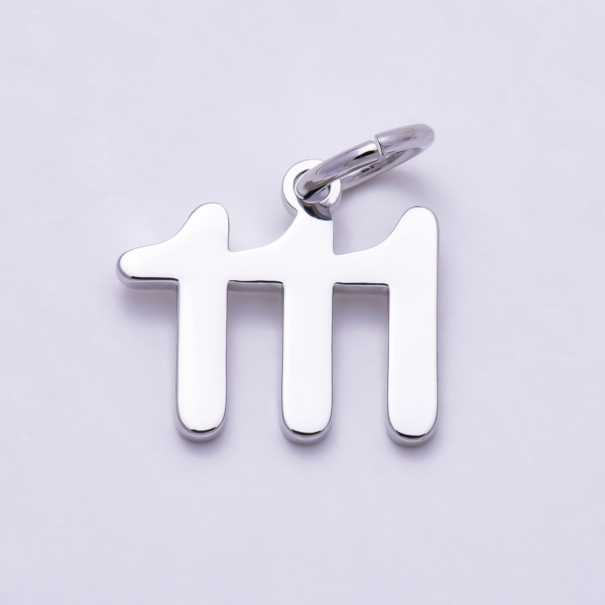 Silver 21mm Angel Number 111-999 Triple Digit Charm 0-9 | Charms-01765 ~ Charms-01773