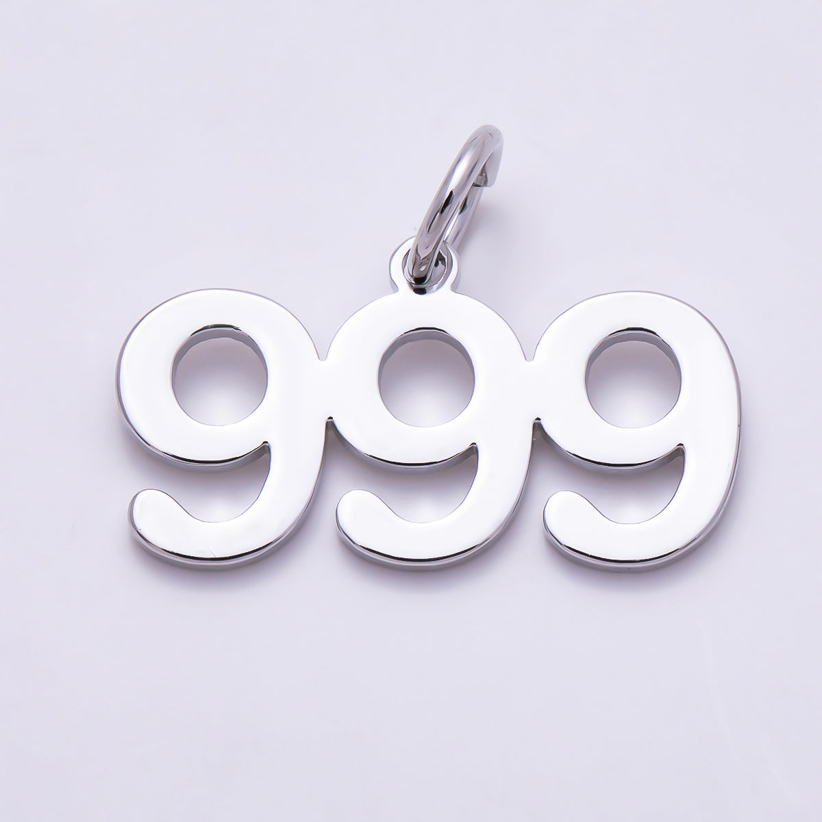 Silver 21mm Angel Number 111-999 Triple Digit Charm 0-9 | Charms-01765 ~ Charms-01773