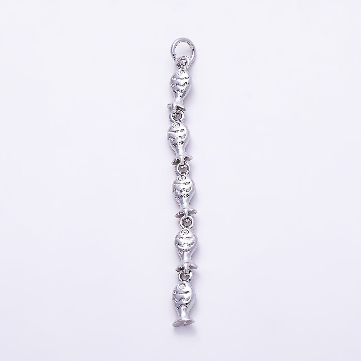 16K Gold Filled 50mm Multiple Fish Minimalist Multidimensional 3D Drop Charm in Gold & Silver | Charms-02033 Charms-02034