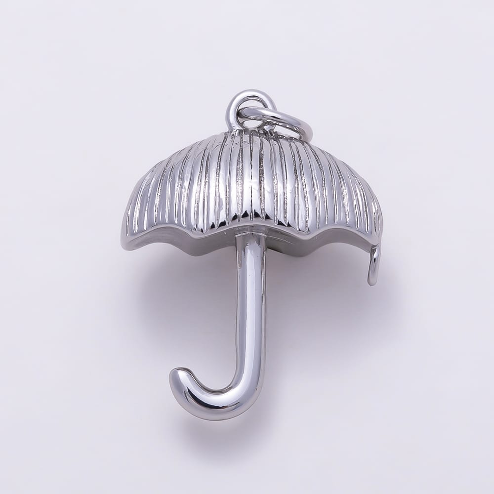 16K Gold Filled 20mm Cute Textured 3D Fluted Umbrella Charm | Charms-02129 - Charms-02130