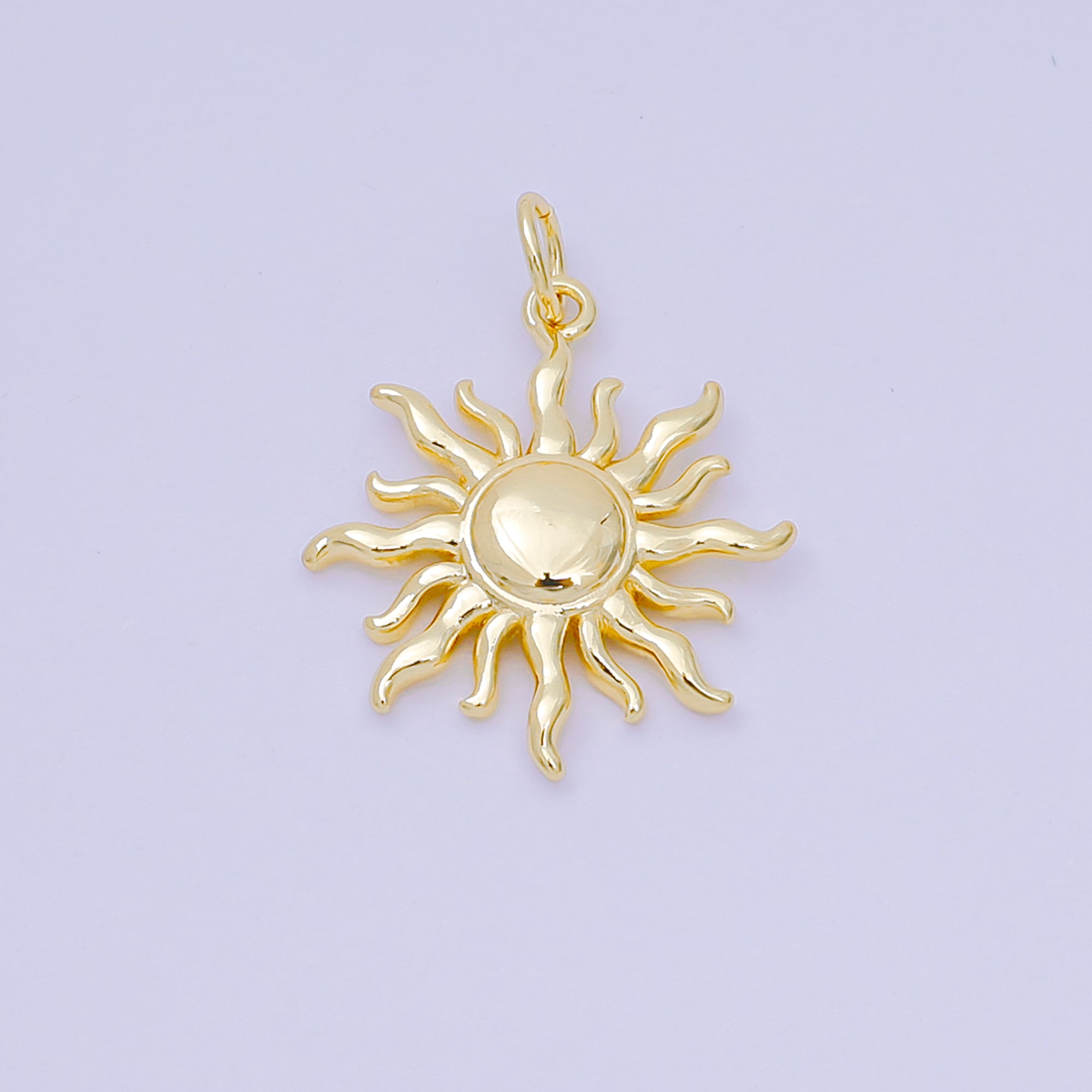 24K Gold Filled 20mm Summer Solar Power Sun Charm | D-095
