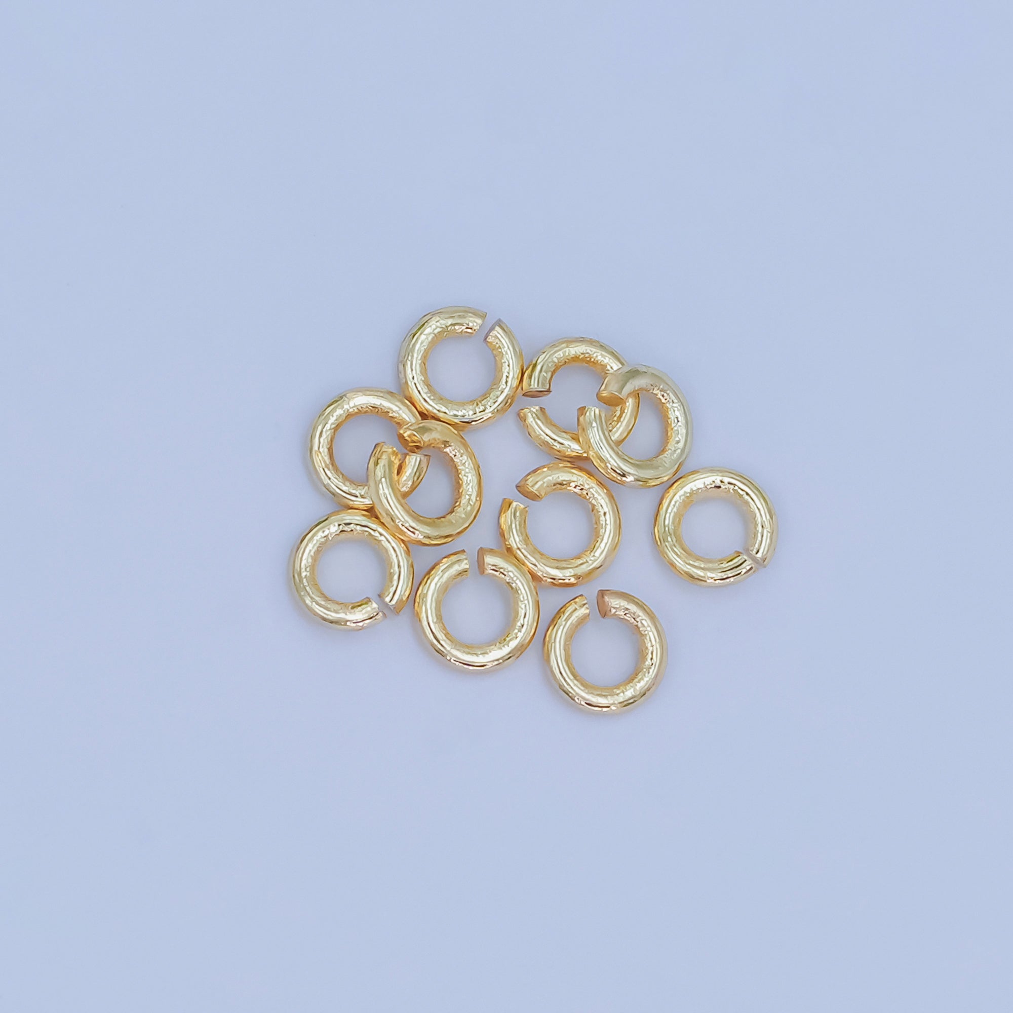 24K Gold Filled 3.5mm x 0.8mm Minimalist Jump Ring Finding Set in Gold & Silver | SP-1615