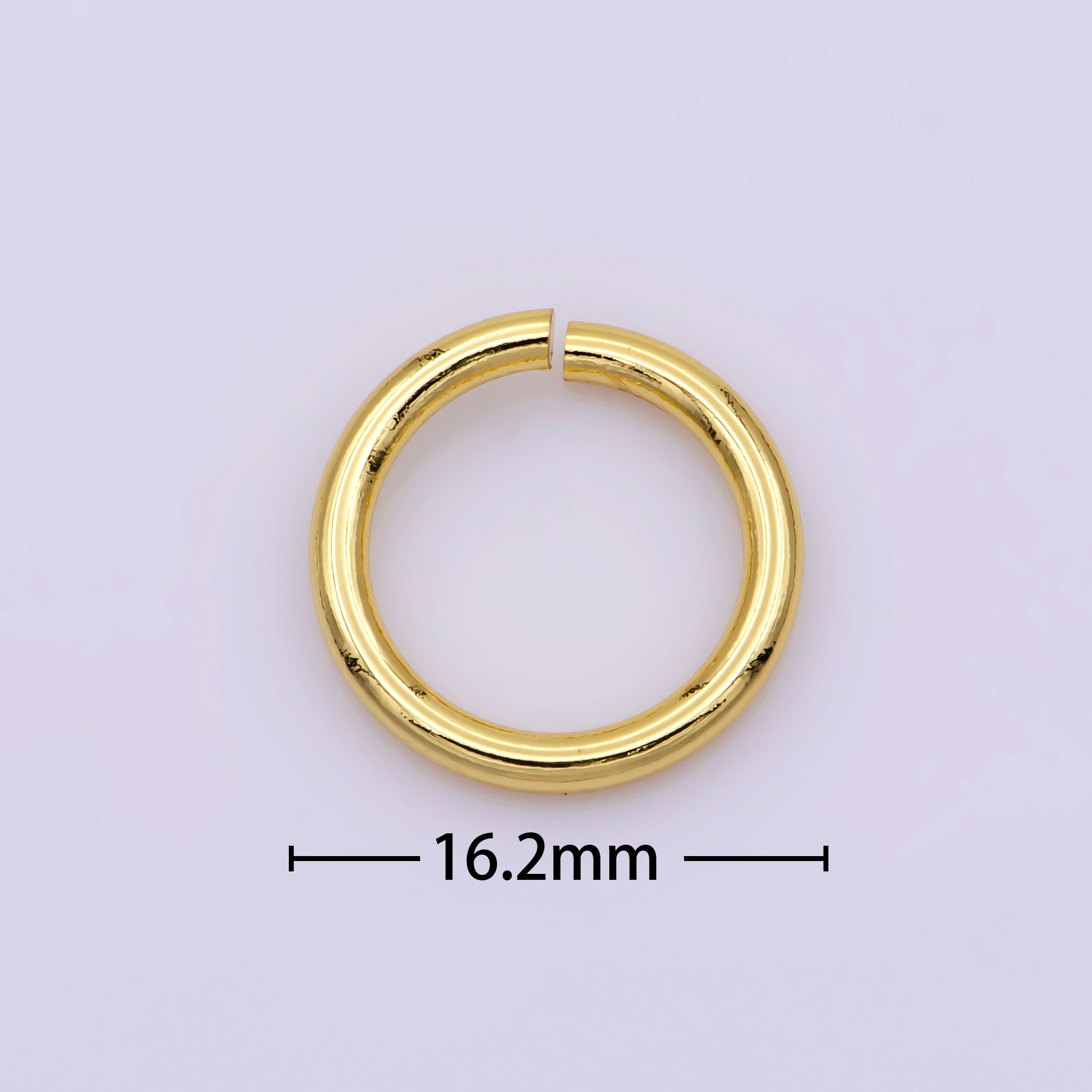 Anillo de salto grande relleno de oro de 14 quilates, 1,6 mm de grosor y 16,2 mm | Z-429