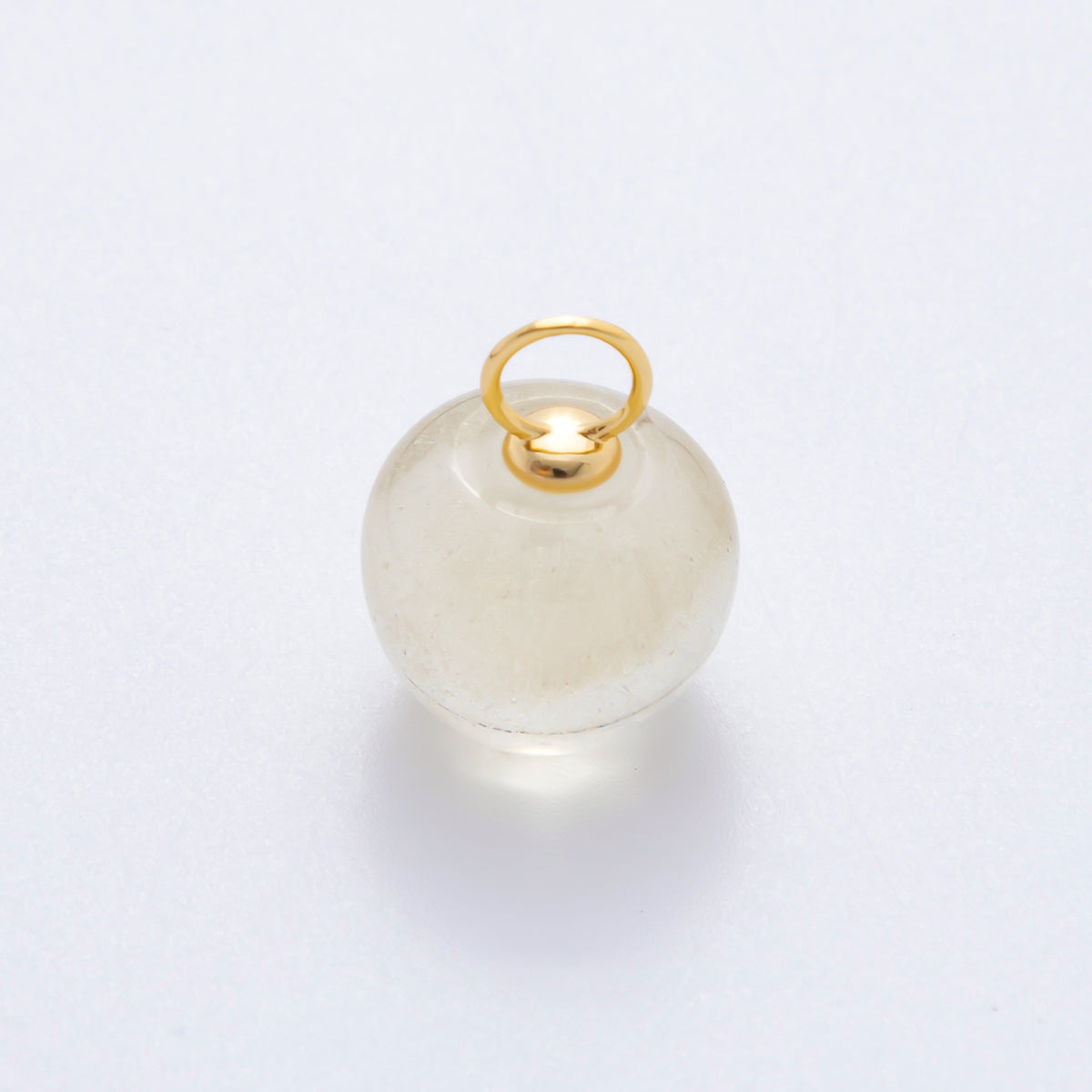 18K Gold Filled 17.5mm Fluorite, Aventurine, & Jade Gemstone Round Ball Charm | E178 E219 E223 E250