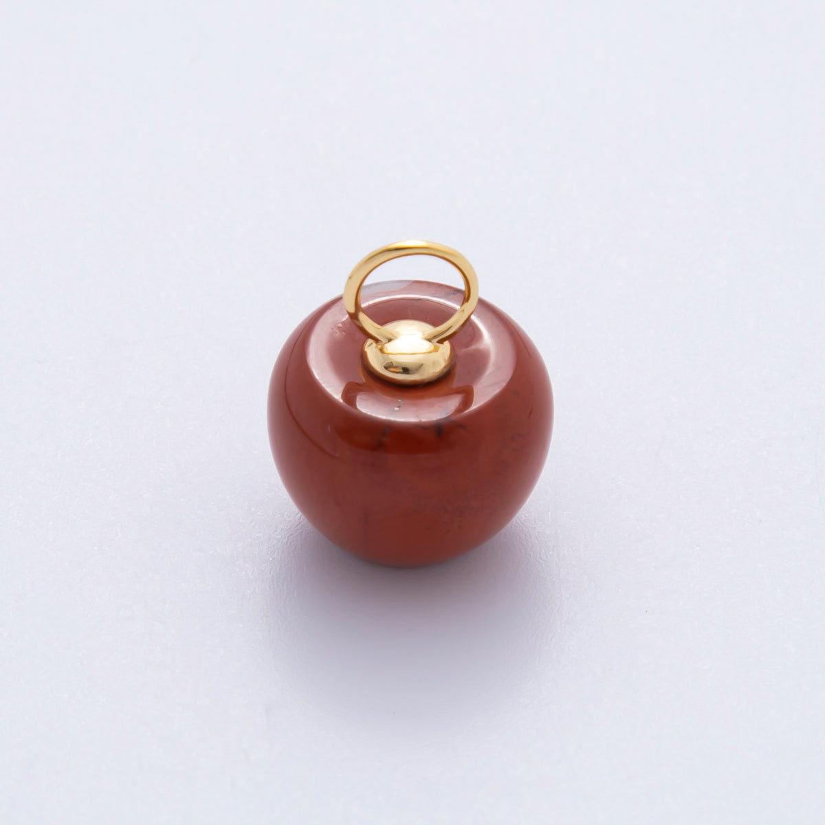 18K Gold Filled 17.5mm Fluorite, Aventurine, & Jade Gemstone Round Ball Charm | E178 E219 E223 E250
