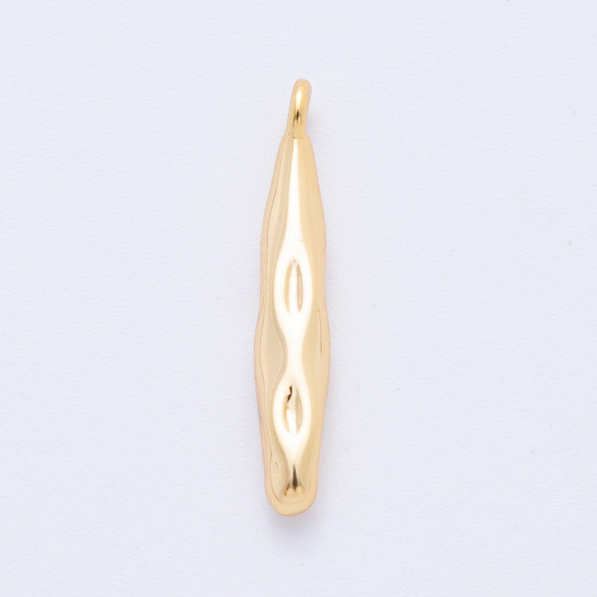 18K Gold Filled 22.5mm Hammered Sphere Minimalist Charm | E661