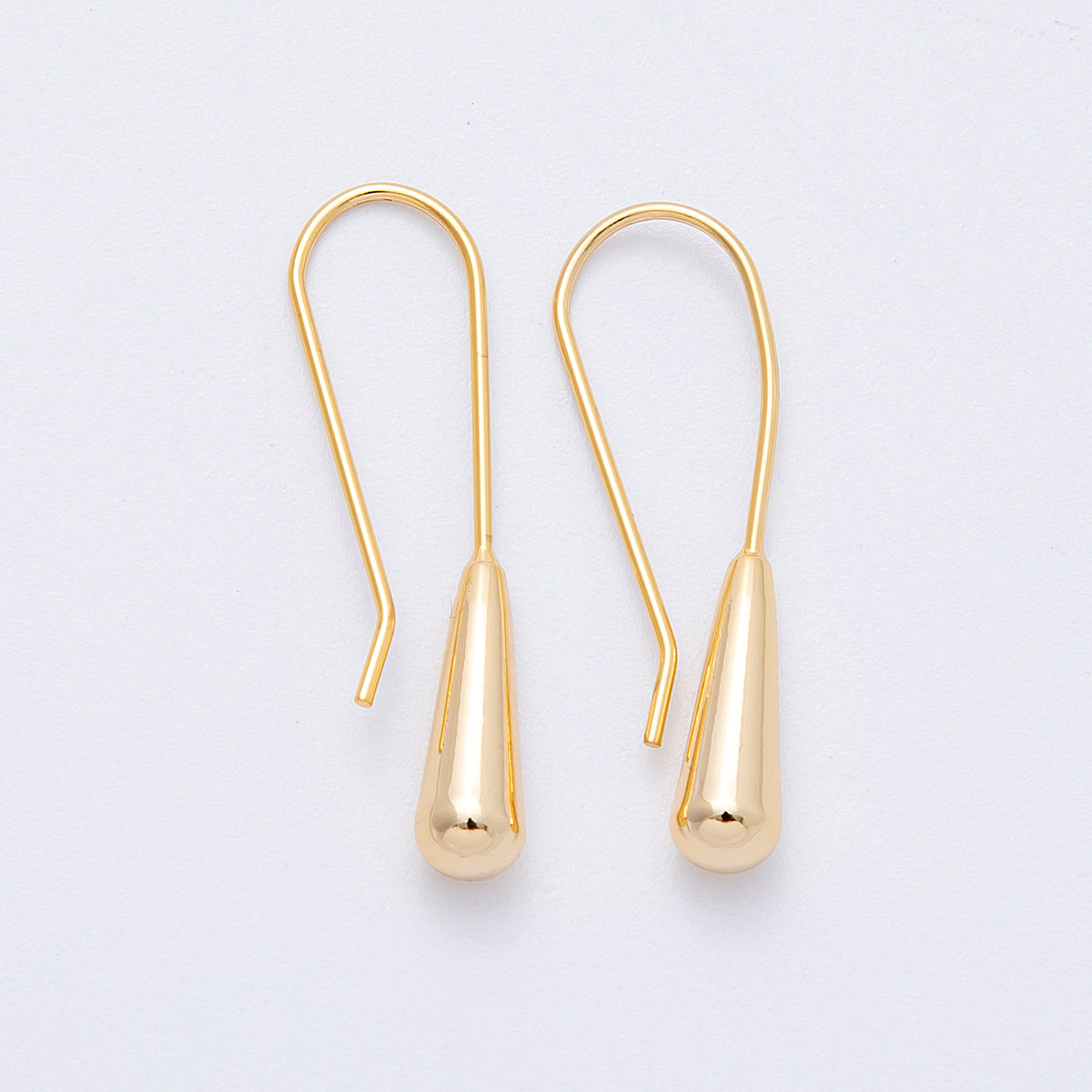 18K Gold Filled 32mm Minimalist Teardrop Fish Hook Drop Earrings | Earrings-00183