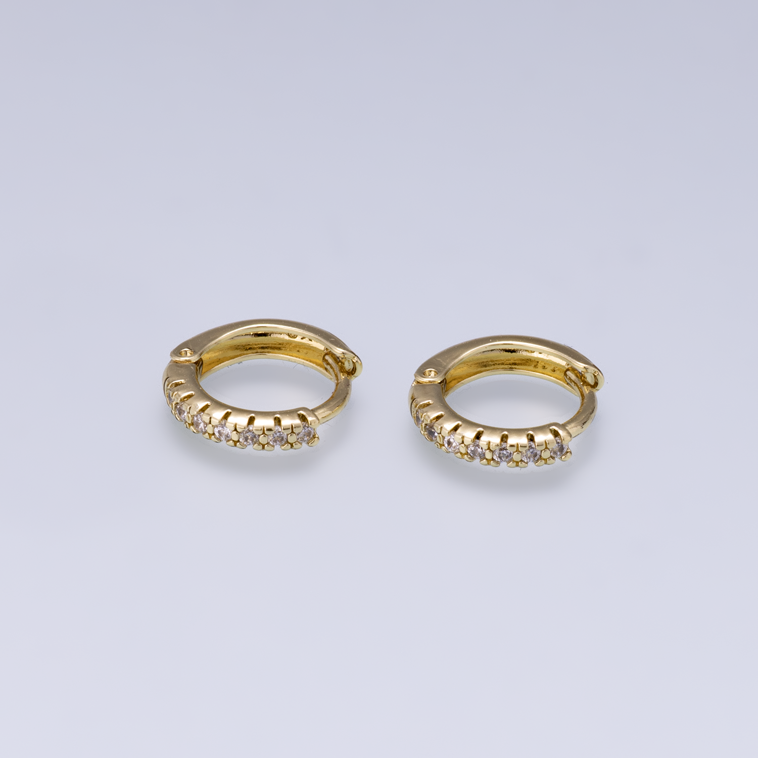 14K Gold Filled 11mm Micro Paved CZ Cartilage Huggie | Earrings-00685