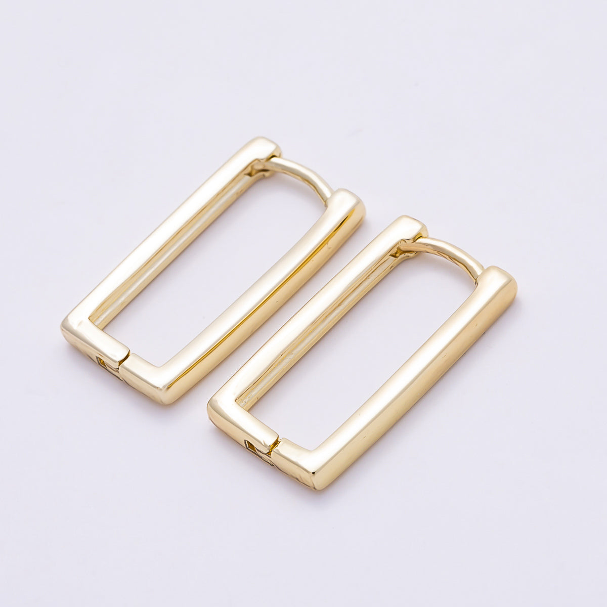 14K Gold Filled 20mm Minimalist Thin Rectangle Hoop | Earrings-00760
