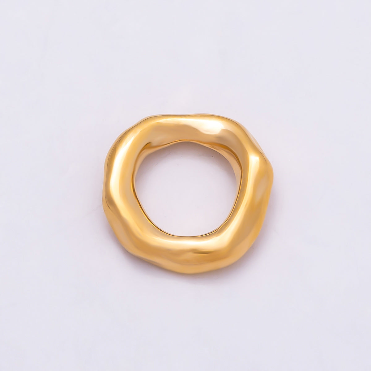 Stainless Steel 11mm Molten Round Link Pendant Findings | Findings-00177