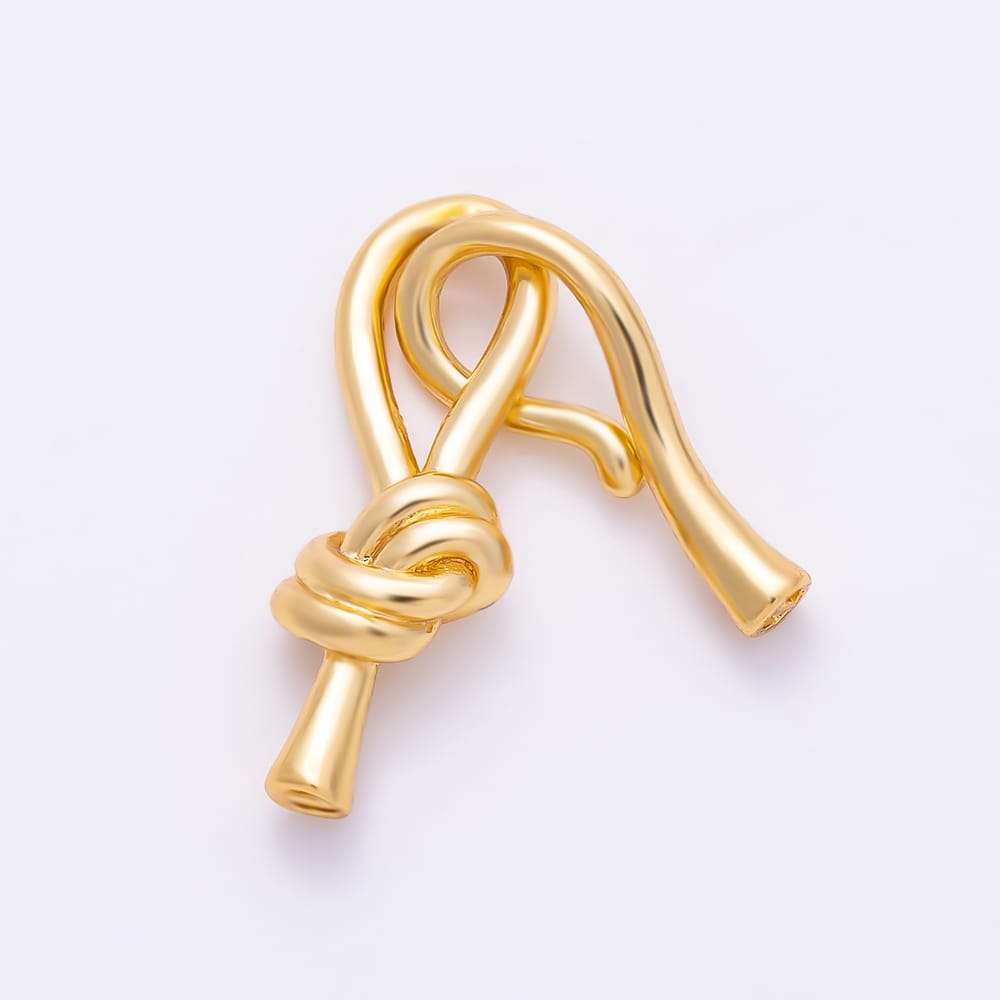 16K Gold Filled 40mm Minimalist Knot Hook Clasp Closure Findings | Findings-00183