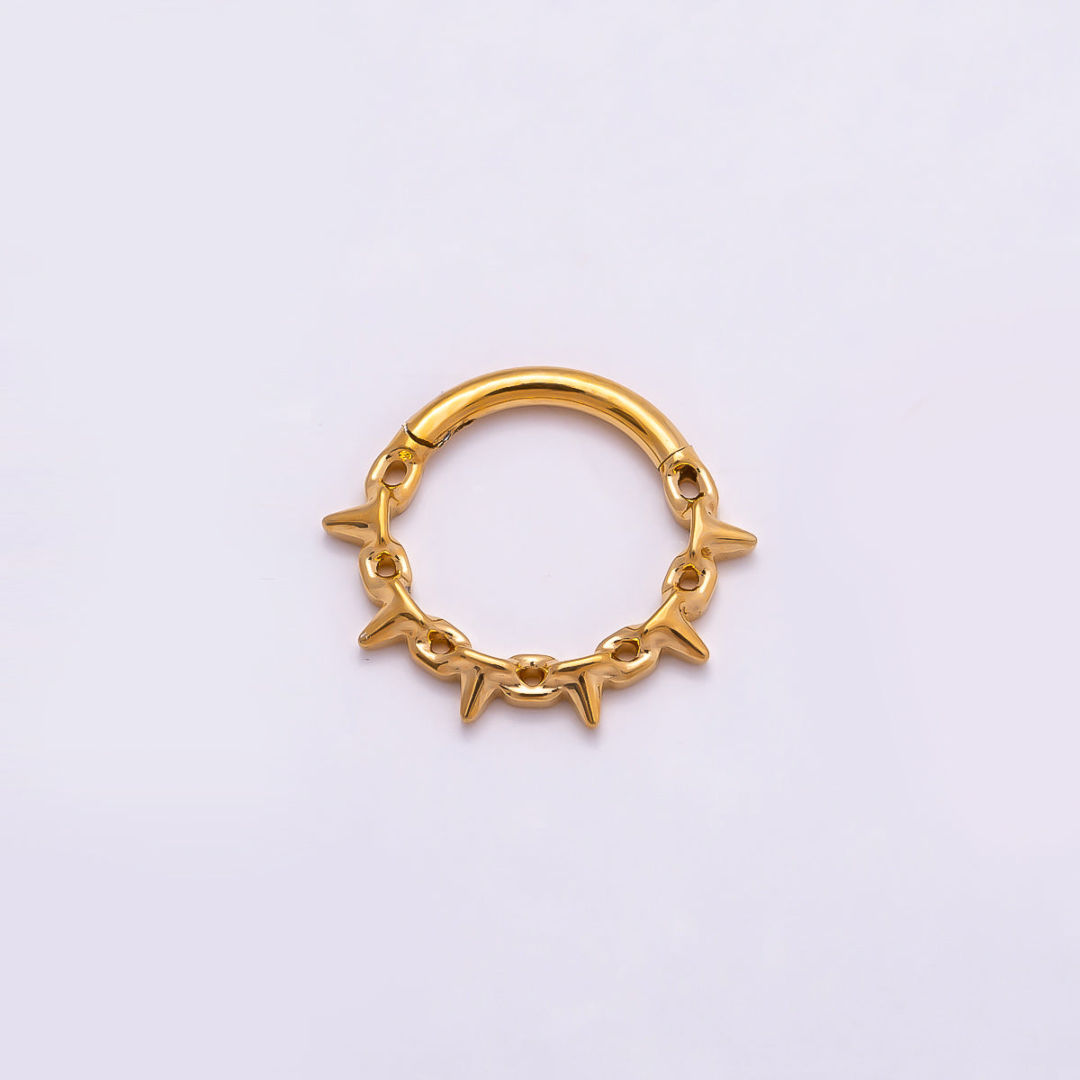Stainless Steel 11.5mm Spiked Cable Pull Gate Round Finding in Gold & Silver | Findings-00194 Findings-00195