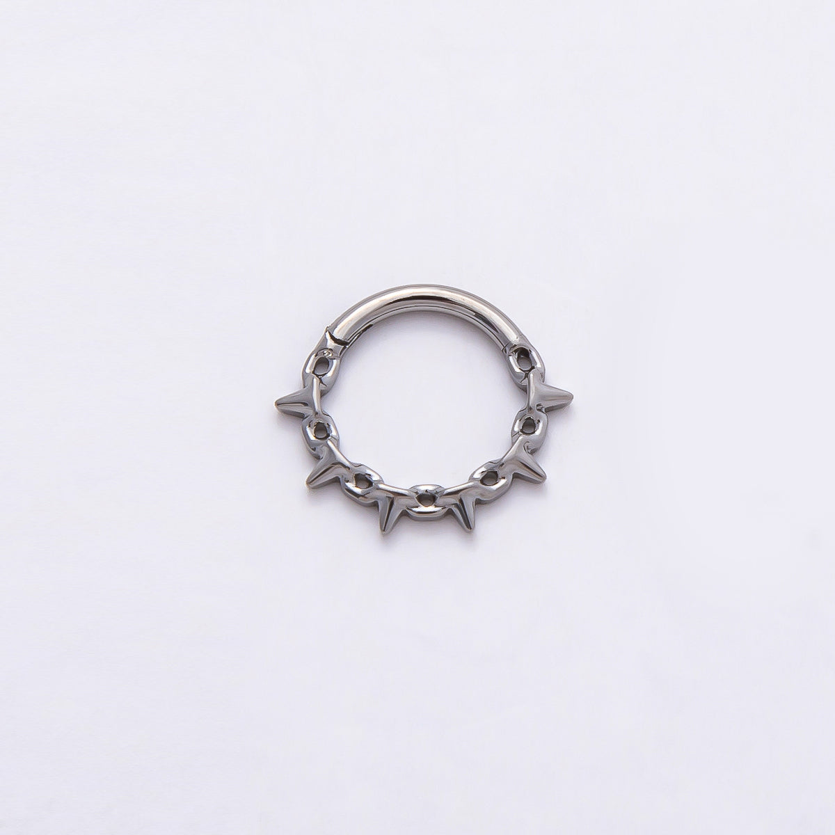 Stainless Steel 11.5mm Spiked Cable Pull Gate Round Finding in Gold & Silver | Findings-00194 Findings-00195