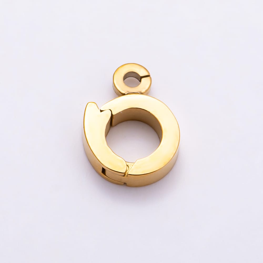 Stainless Steel 8.5mm Minimalist Pull Snap Closure Findings in Gold & Silver | Findings-00202 Findings-00203
