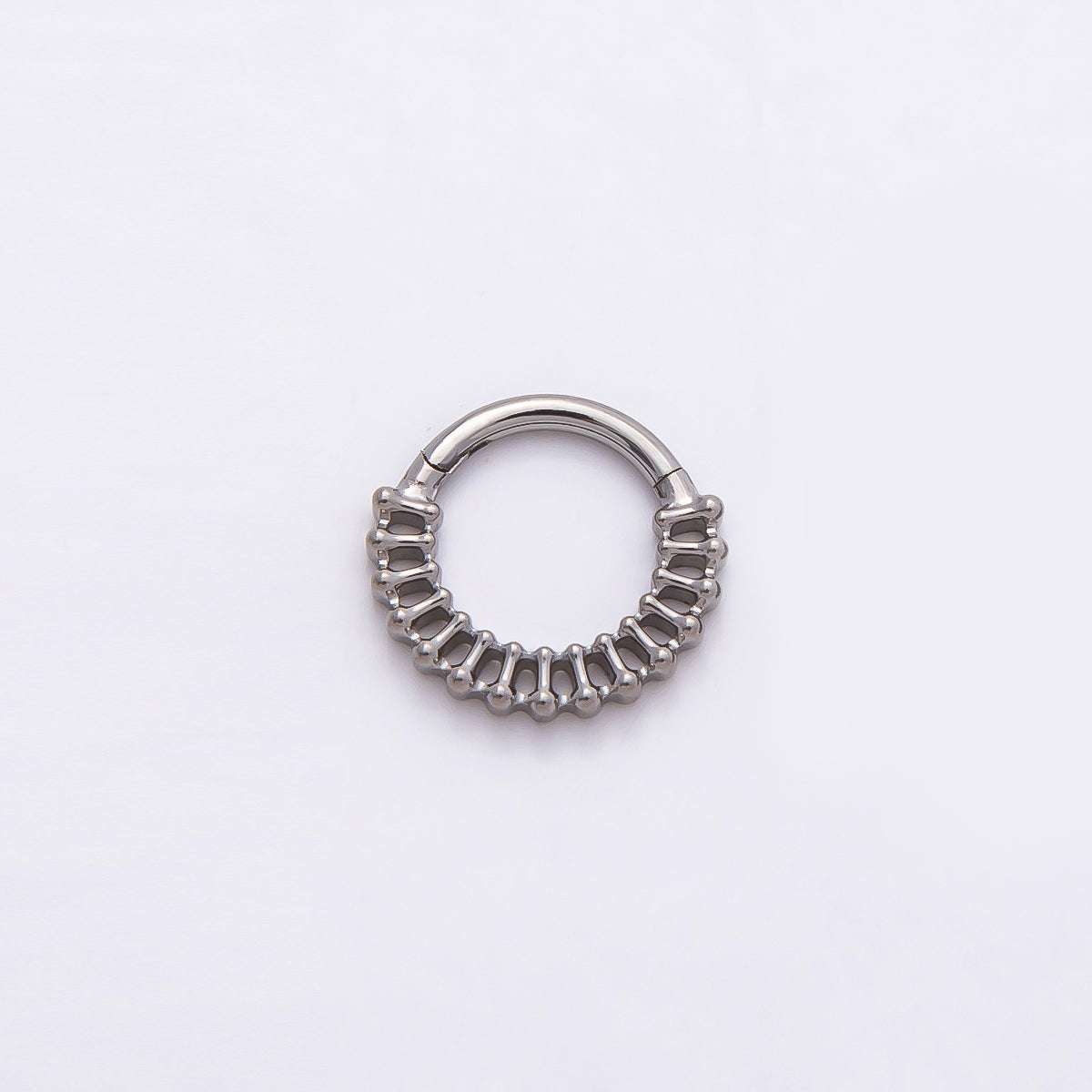 Stainless Steel 11mm Geometric Molten Ball Bar Pull Gate Round Finding in Gold & Silver | Findings-00214 Findings-00215