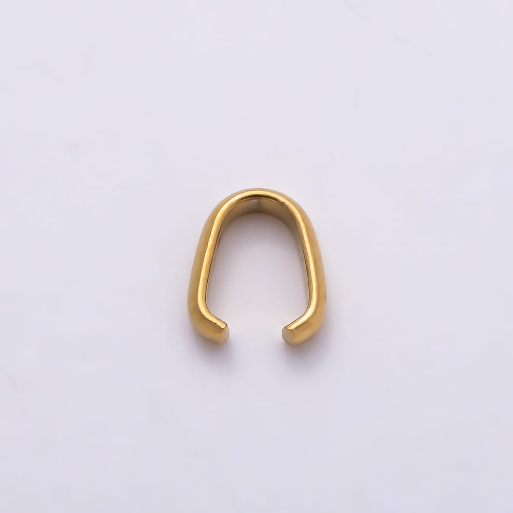 Stainless Steel 6mm Minimalist Oval Hook Pendant Clasp Closure Enhancer Findings by 10 Pieces | Findings-00216