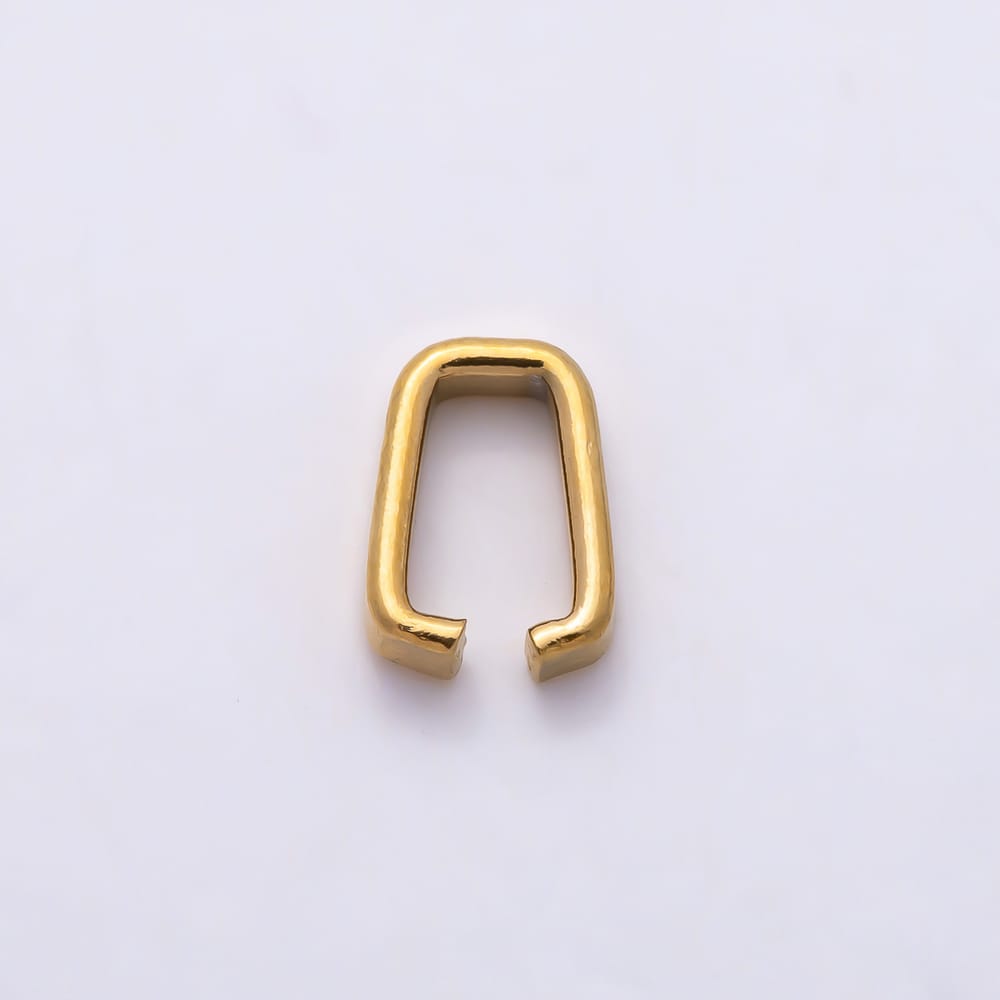 Stainless Steel 6mm Minimalist Rectangle Hook Pendant Clasp Closure Enhancer Findings by 10 Pieces | Findings-00217