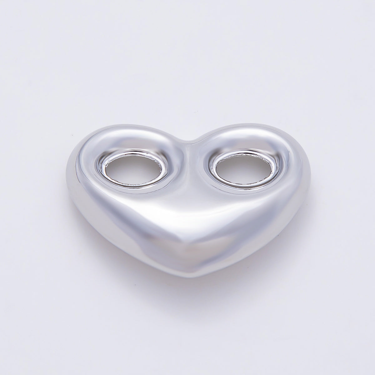16K Gold Filled 18mm Heart Mariner Chubby Link Finding in Gold & Silver | Findings-00236 Findings-00237