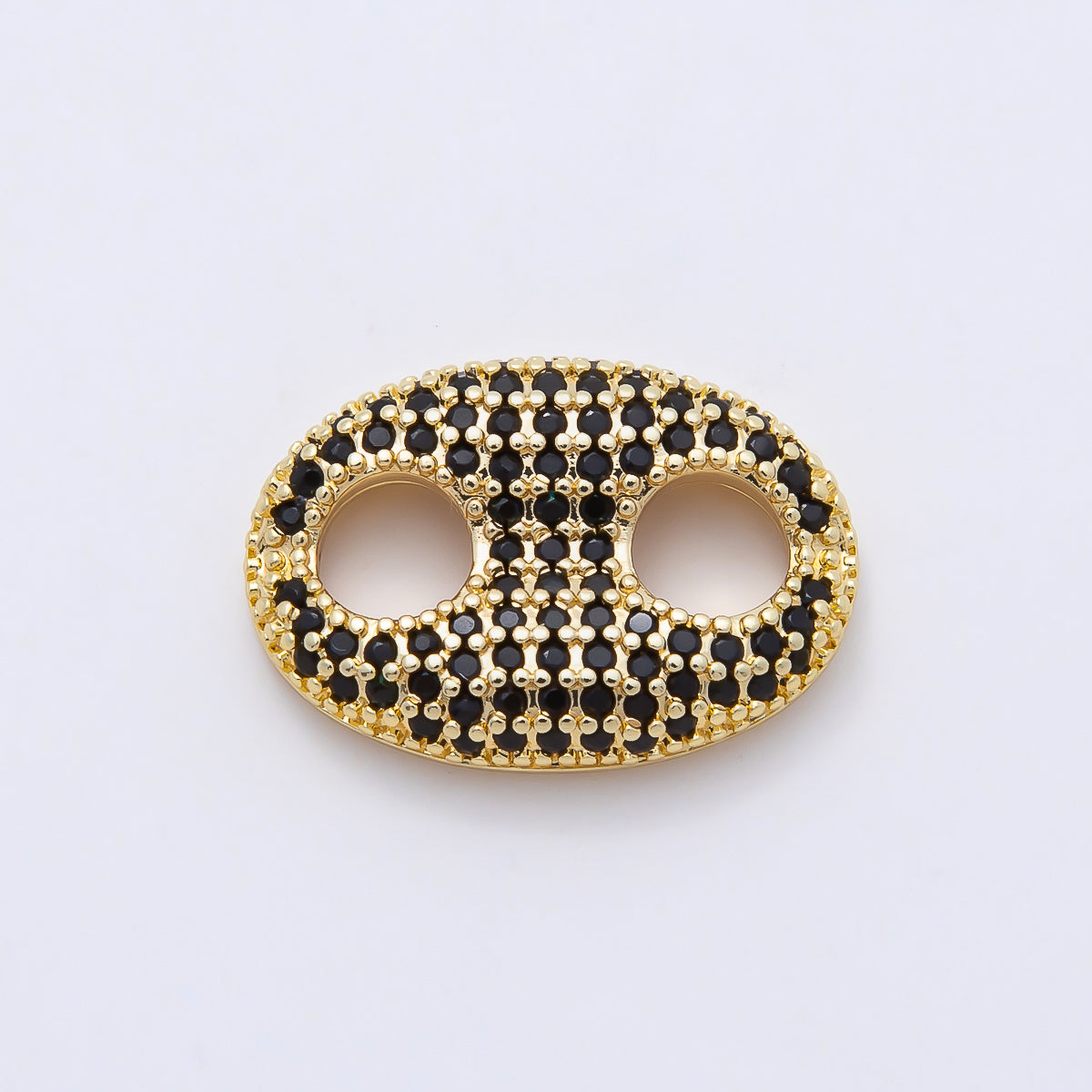 16K Gold Filled 20mm x 15mm Birthstone Micro Paved CZ Anchor Mariner Link | Findings-00343 ~ Findings-00354