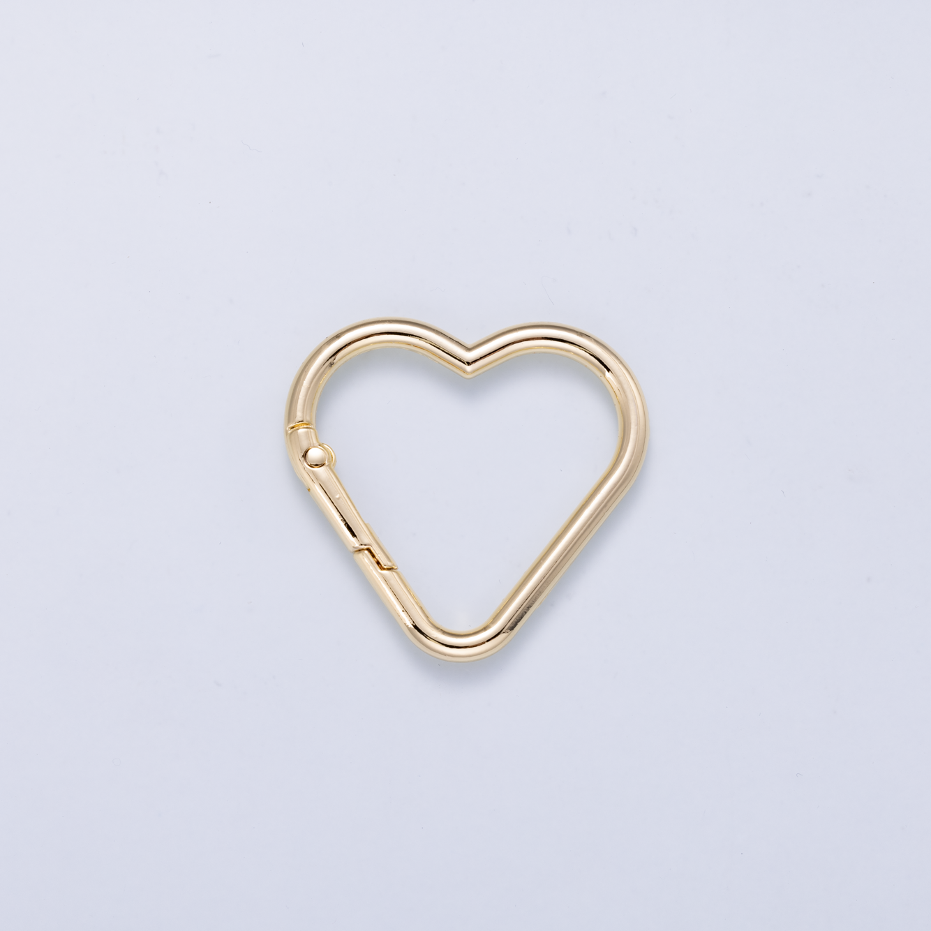 24K Gold Filled 40mm Minimalist Heart Push Gate Findings | Findings-00412