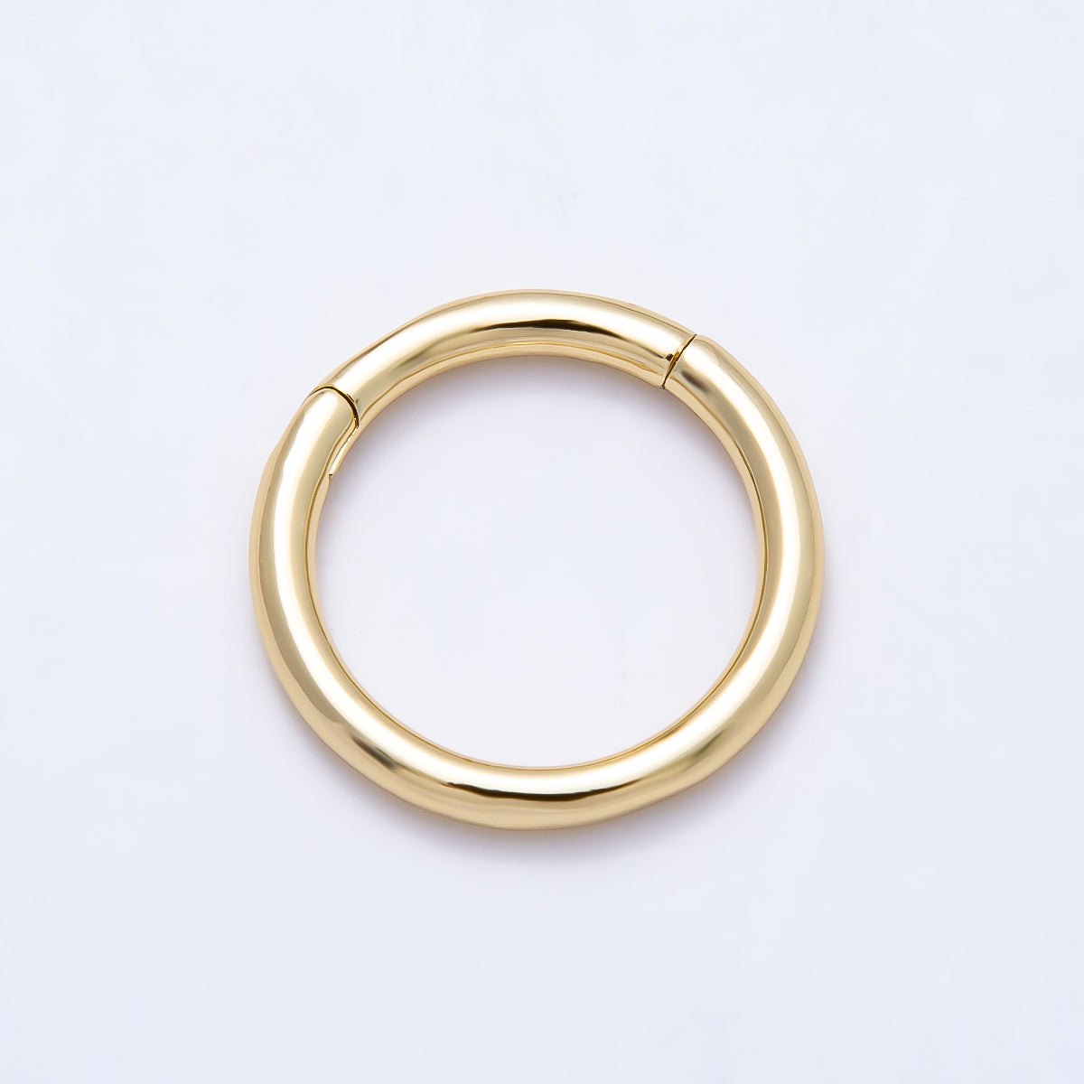 16K Gold Filled 17.7mm Minimalist Circle Round Pull Gate Findings | Findings-00419