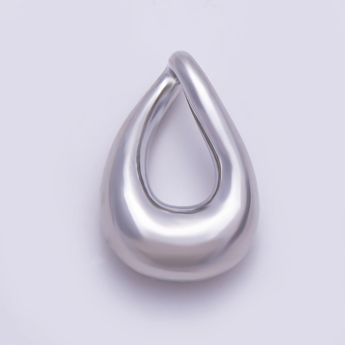 16K Gold Filled 17.7mm Minimalist Chubby Teardrop Pendant Findings in Gold & Silver | Findings-00421 Findings-00422