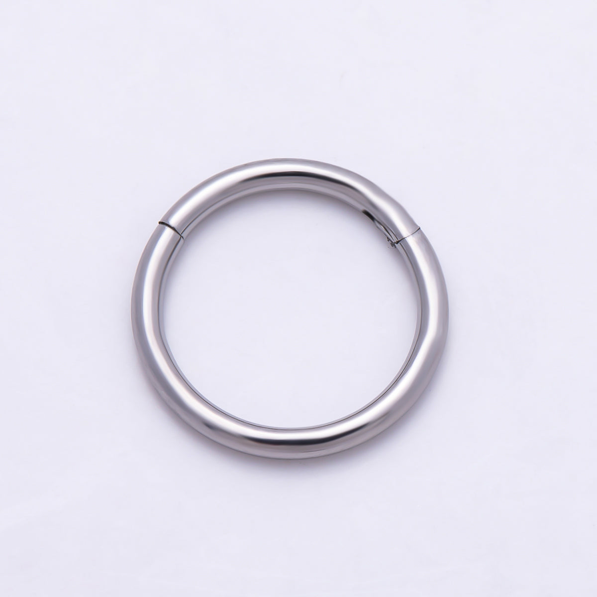 Titanium 10mm Silver Round Single Septum Cartilage Piercing Clicker | Findings-00469
