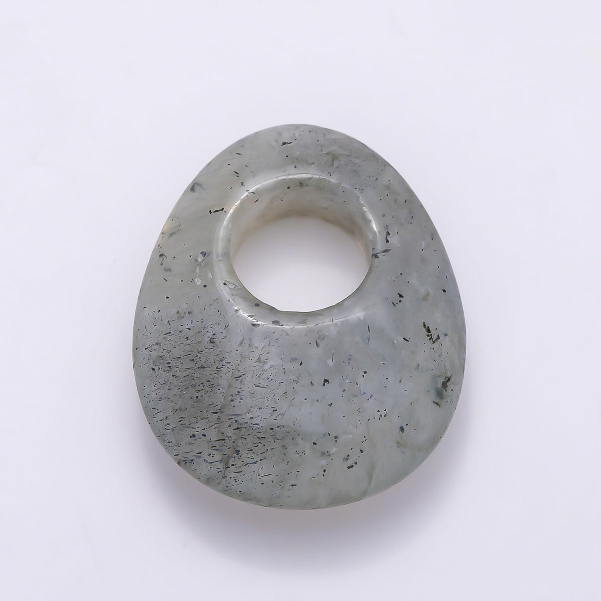 25mm Natural Gemstone Chubby Teardrop Slide Charm Pendant | Findings-00470 ~ Findings-00478
