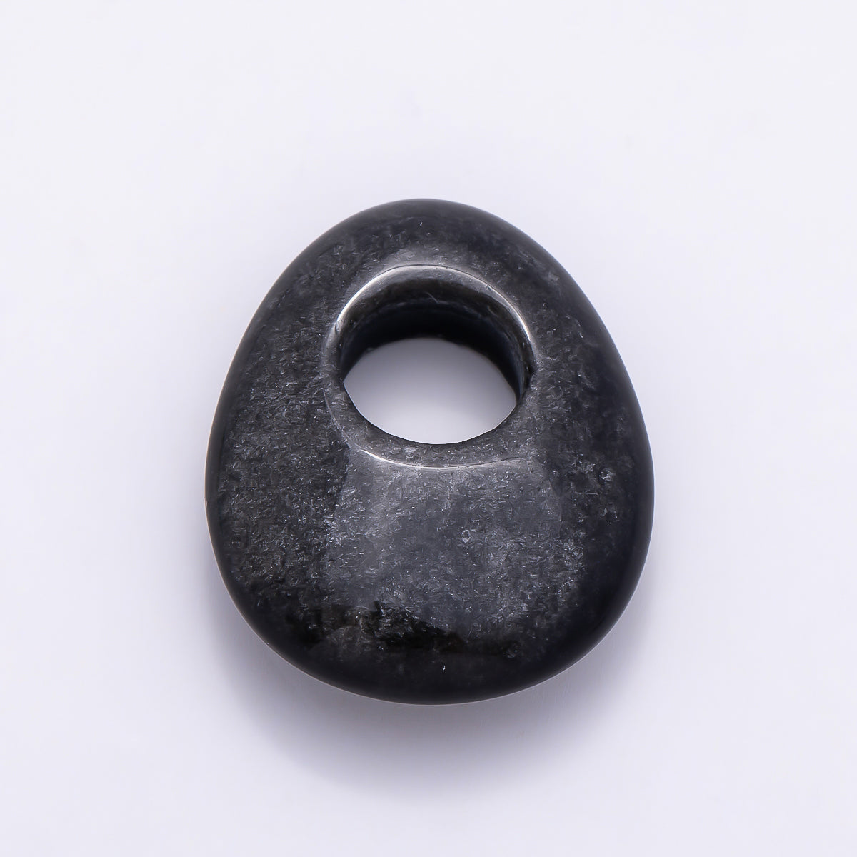 25mm Natural Gemstone Chubby Teardrop Slide Charm Pendant | Findings-00470 ~ Findings-00478