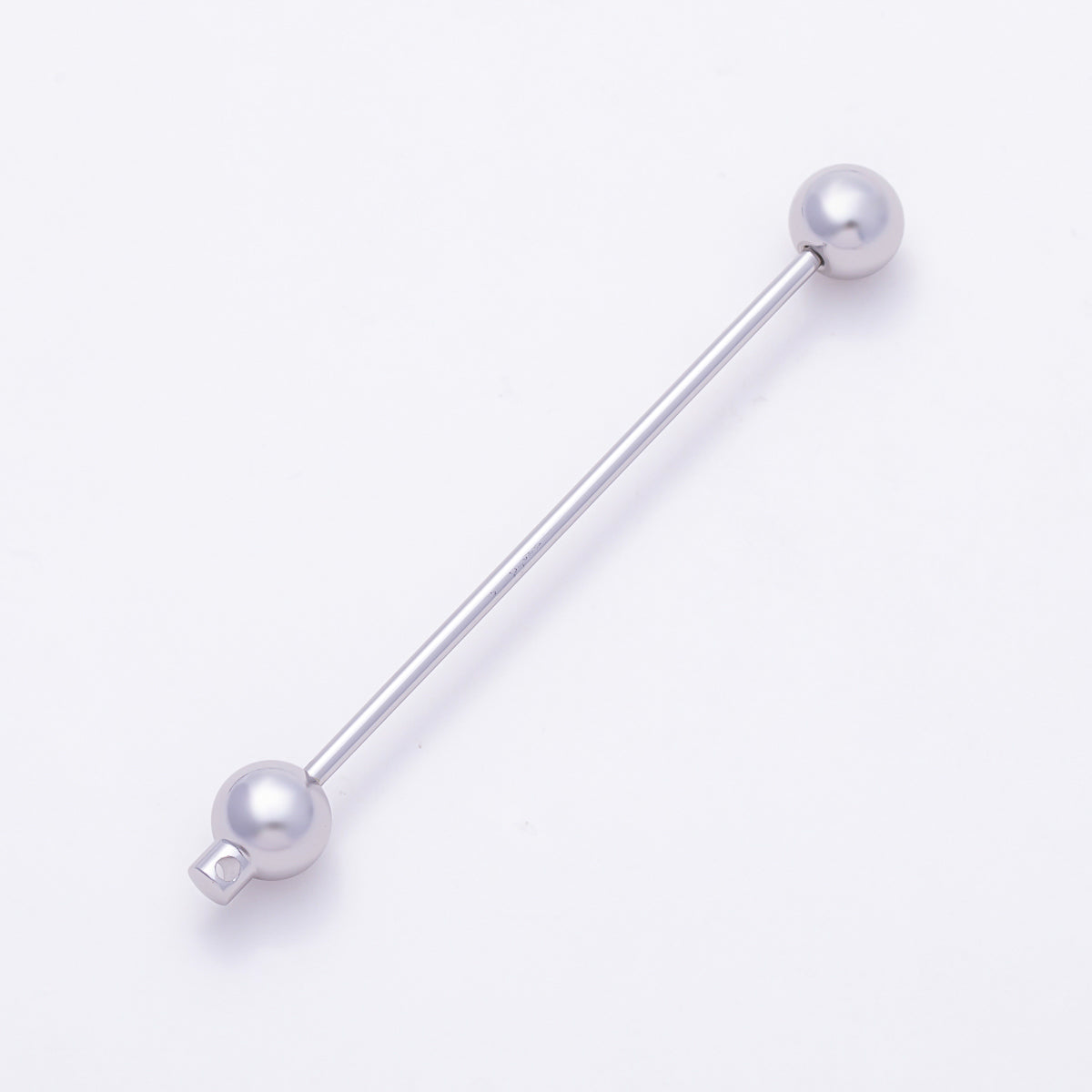 16K Gold Filled 86mm Minimalist Linear Bar Barbell in Gold & Silver | Findings-00496 Findings-00497