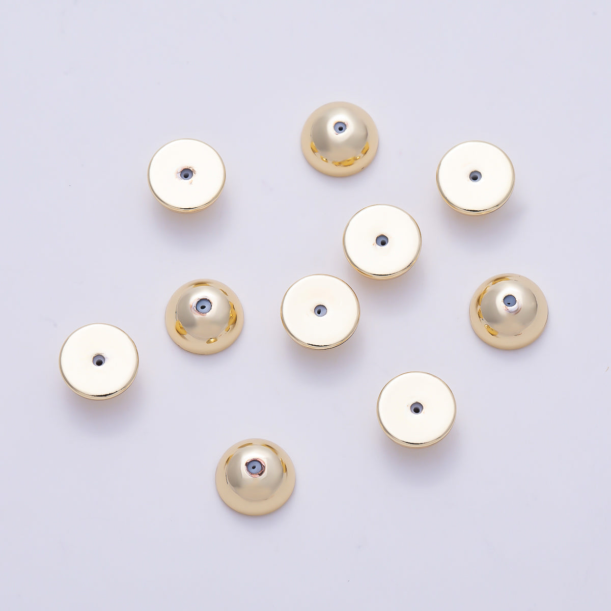 16K Gold Filled 7mm Minimalist Dome Silicone Stopper Earring Backs Findings Set by 8 Pieces | Findings-00503